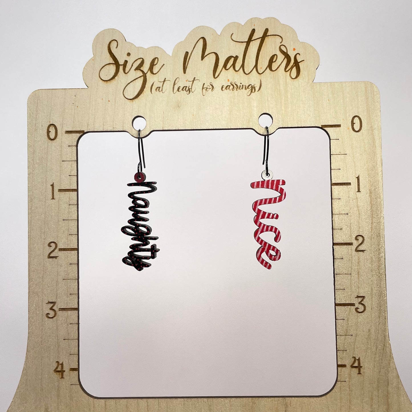 Naughty or Nice Drop Dangle Earrings