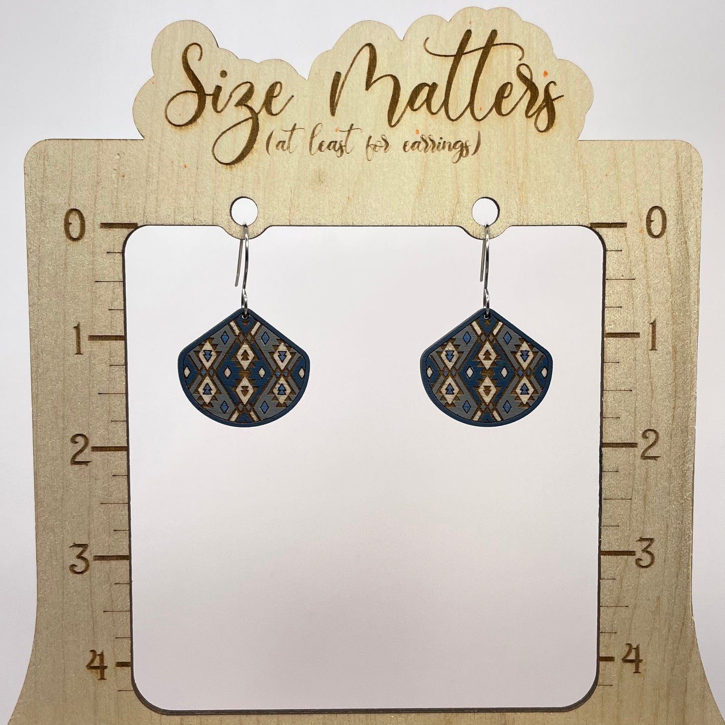 Diamond Pattern Drop Dangle Earrings