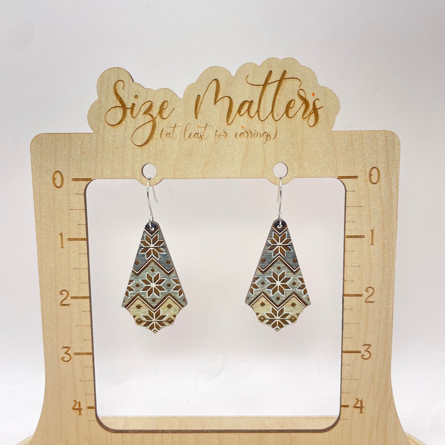 Grey Sweater Drop Dangle Earrings