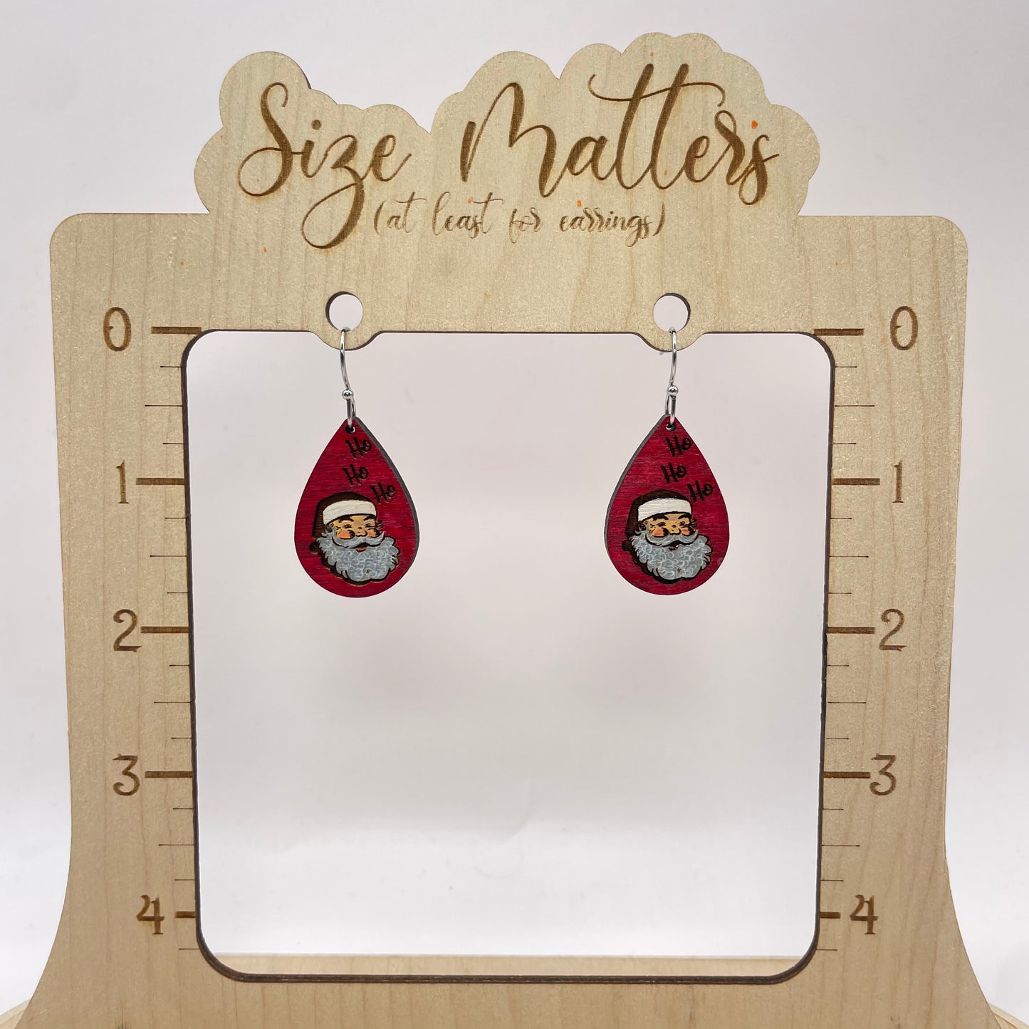 HoHoHo Santa Drop Dangle Earrings