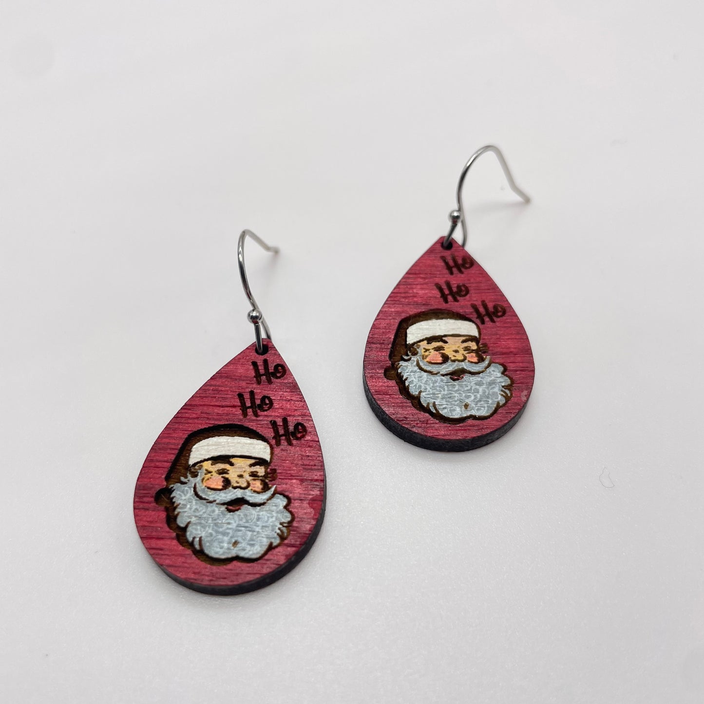 HoHoHo Santa Drop Dangle Earrings