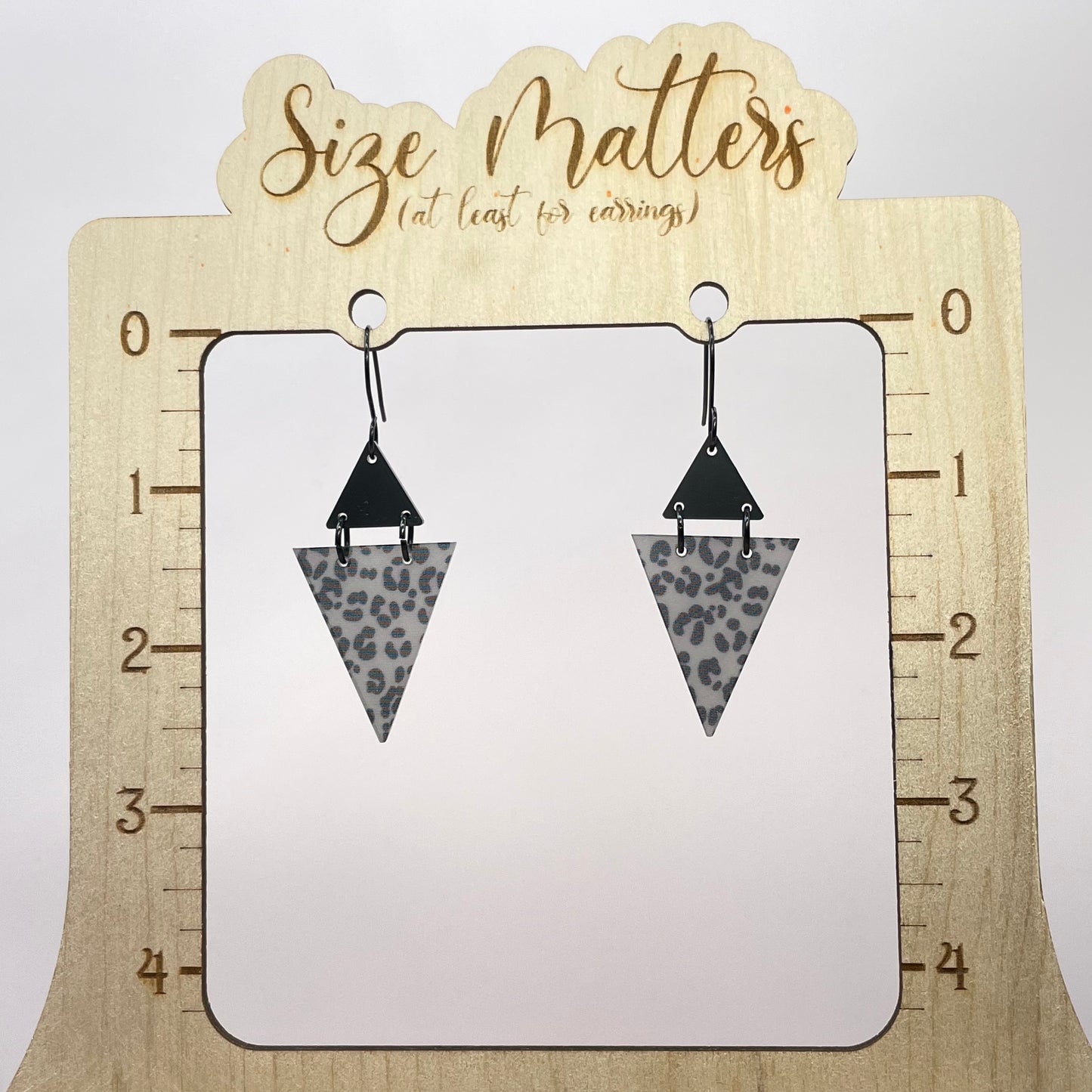 Leopard Triangle Drop Dangle Earrings