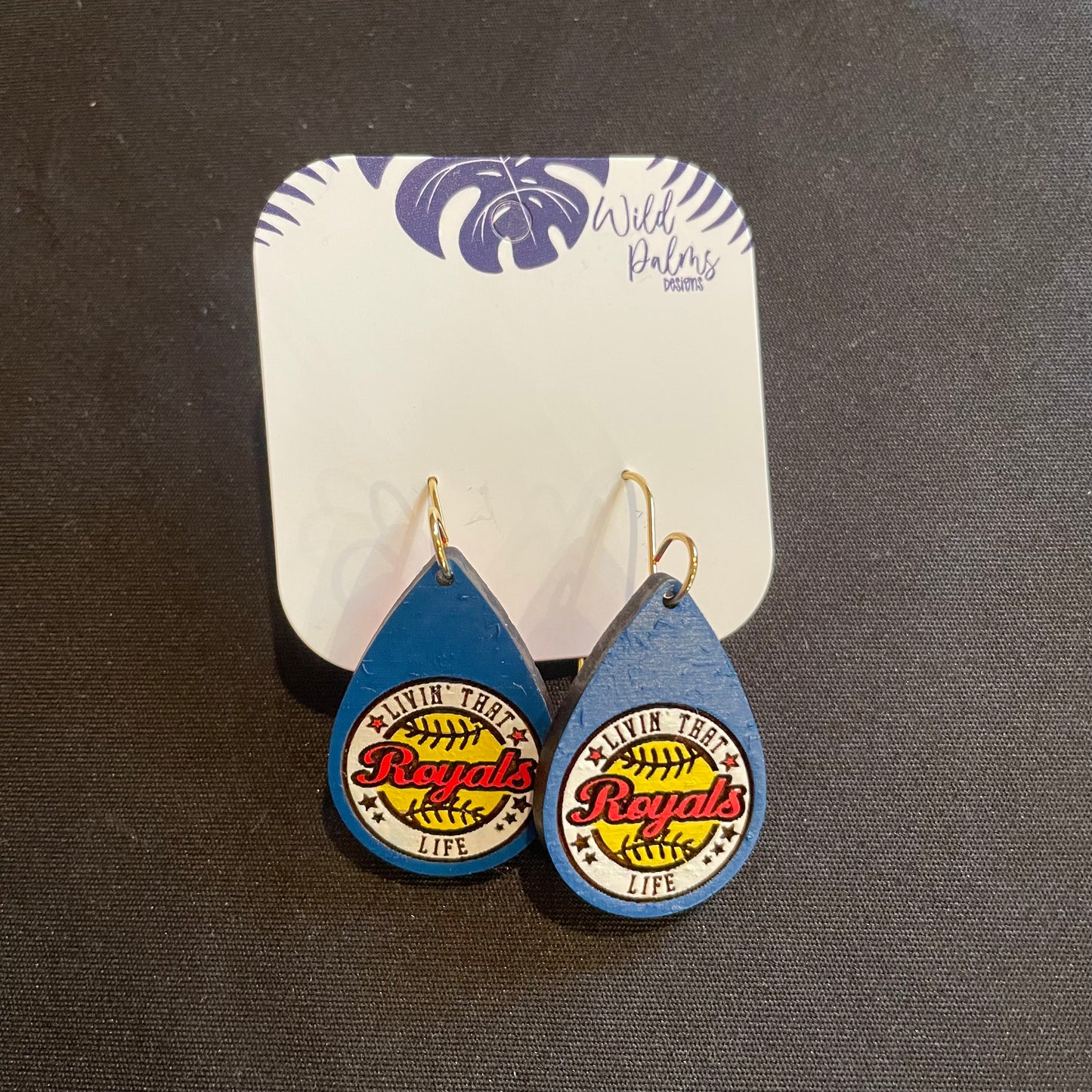 Living that ...  (softball) Life Drop Dangle Earrings