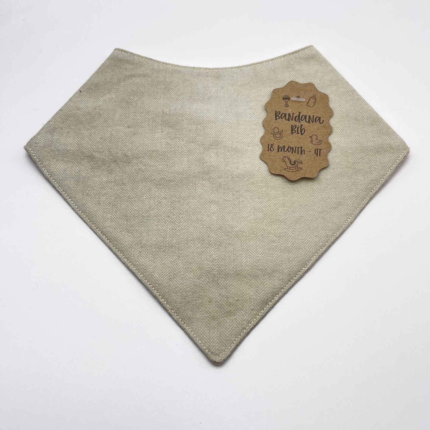 Grey Flannel Baby Bib