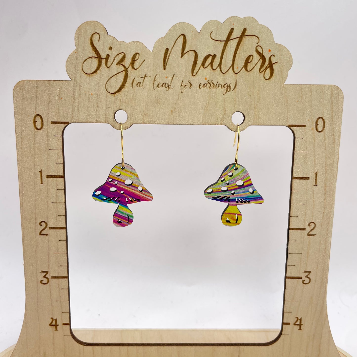 Groovy Mushroom Acrylic Drop Dangle Earrings