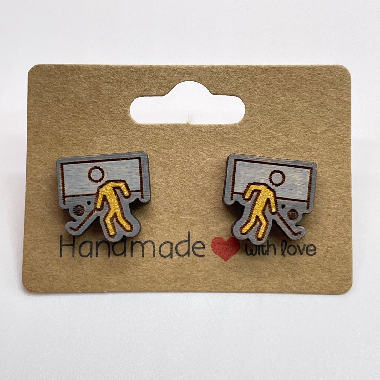 Hockey Goal Stud Earrings