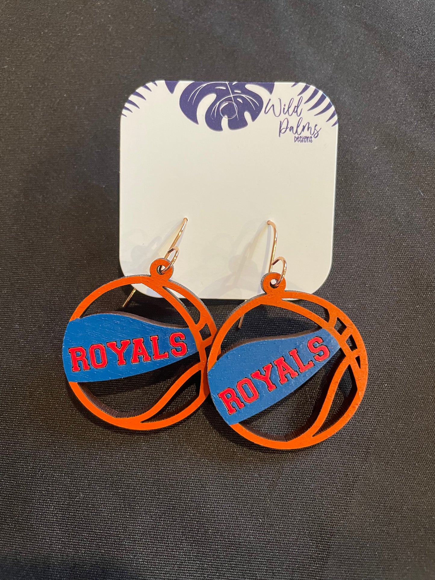 Royals Basketball Drop Dangle Earrings