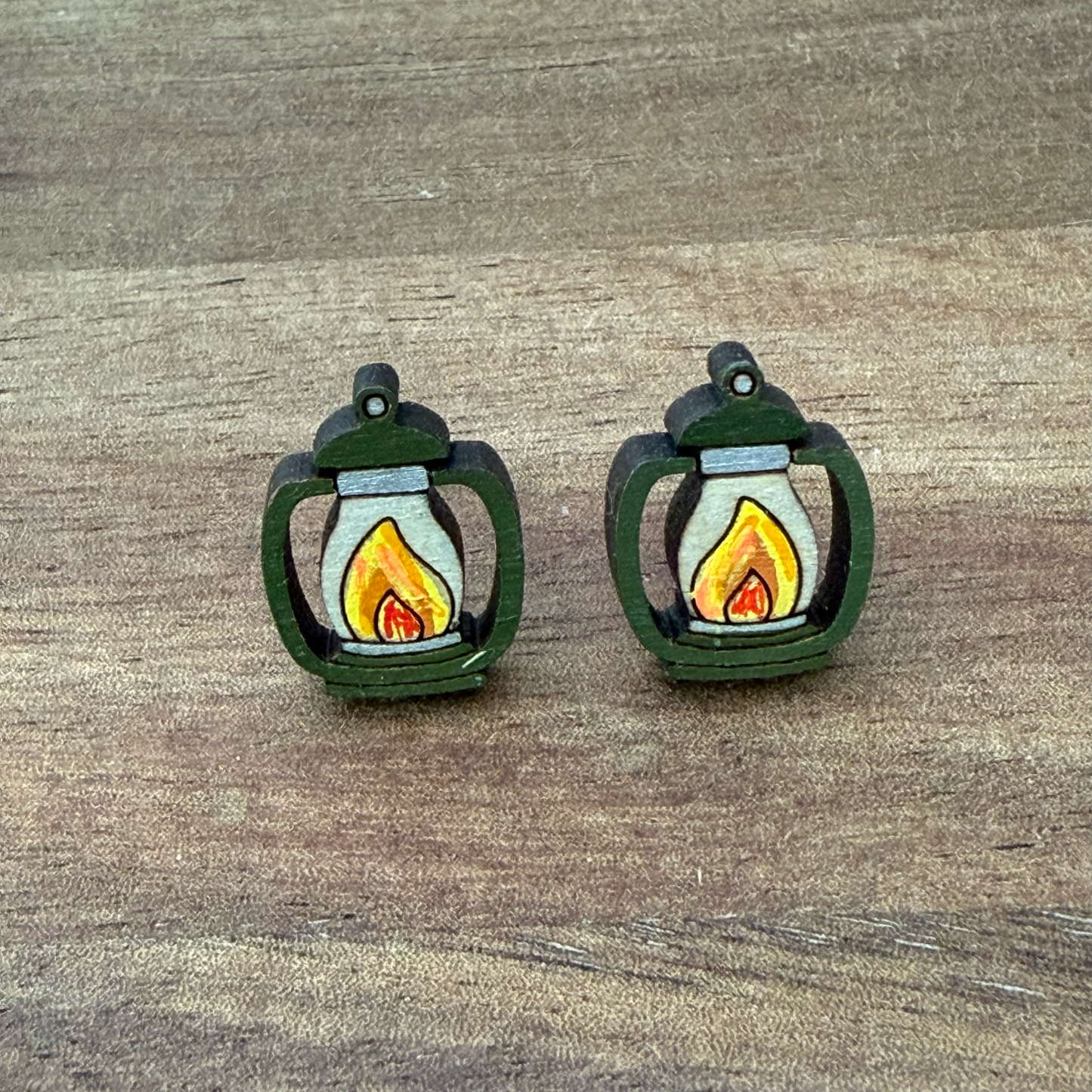 Camping Lantern Stud Earrings
