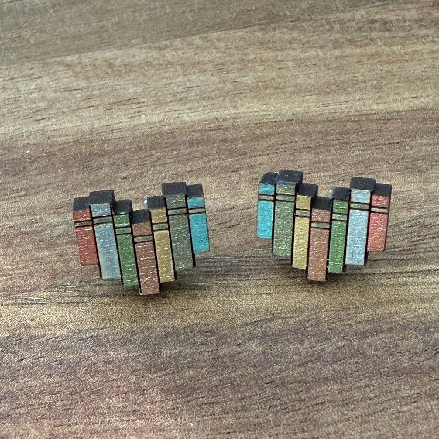 Heart of Books Stud Earrings