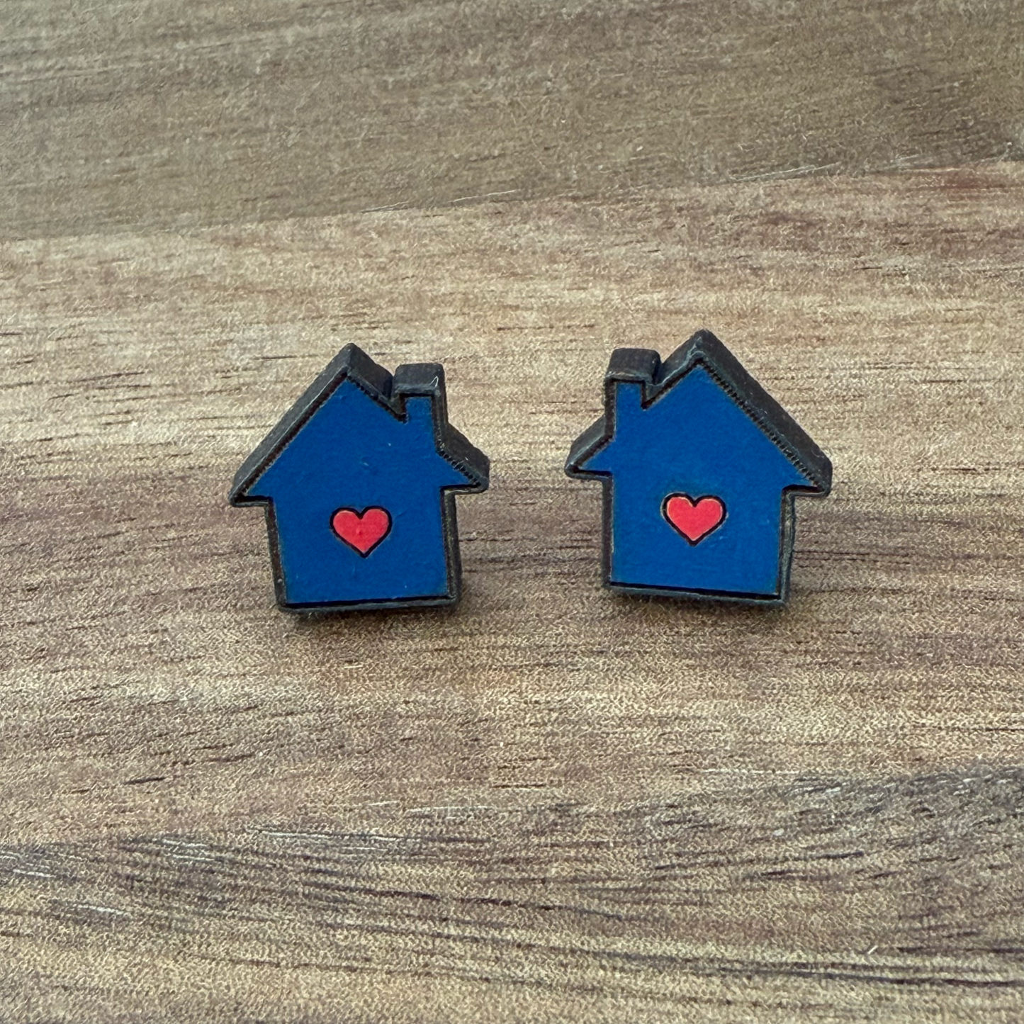 House Stud Earrings
