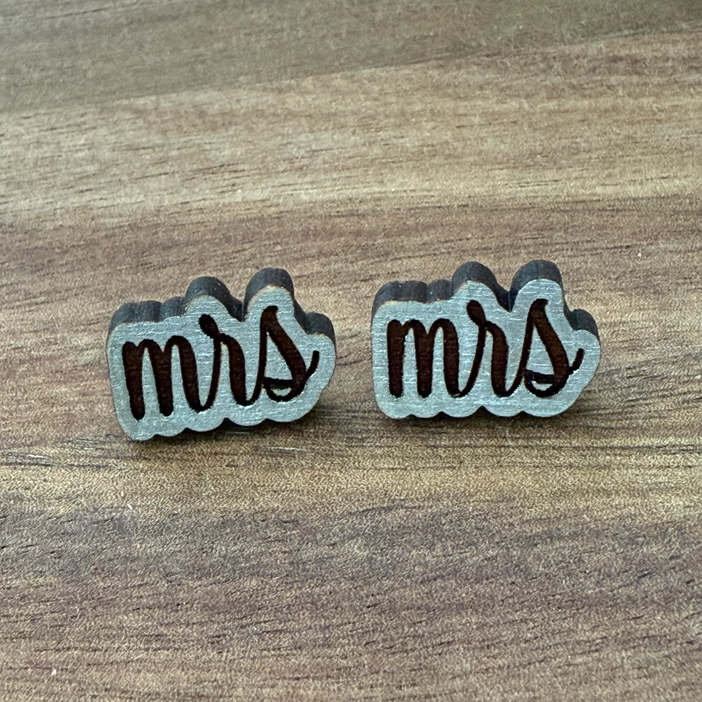 "Mrs." Stud Earrings