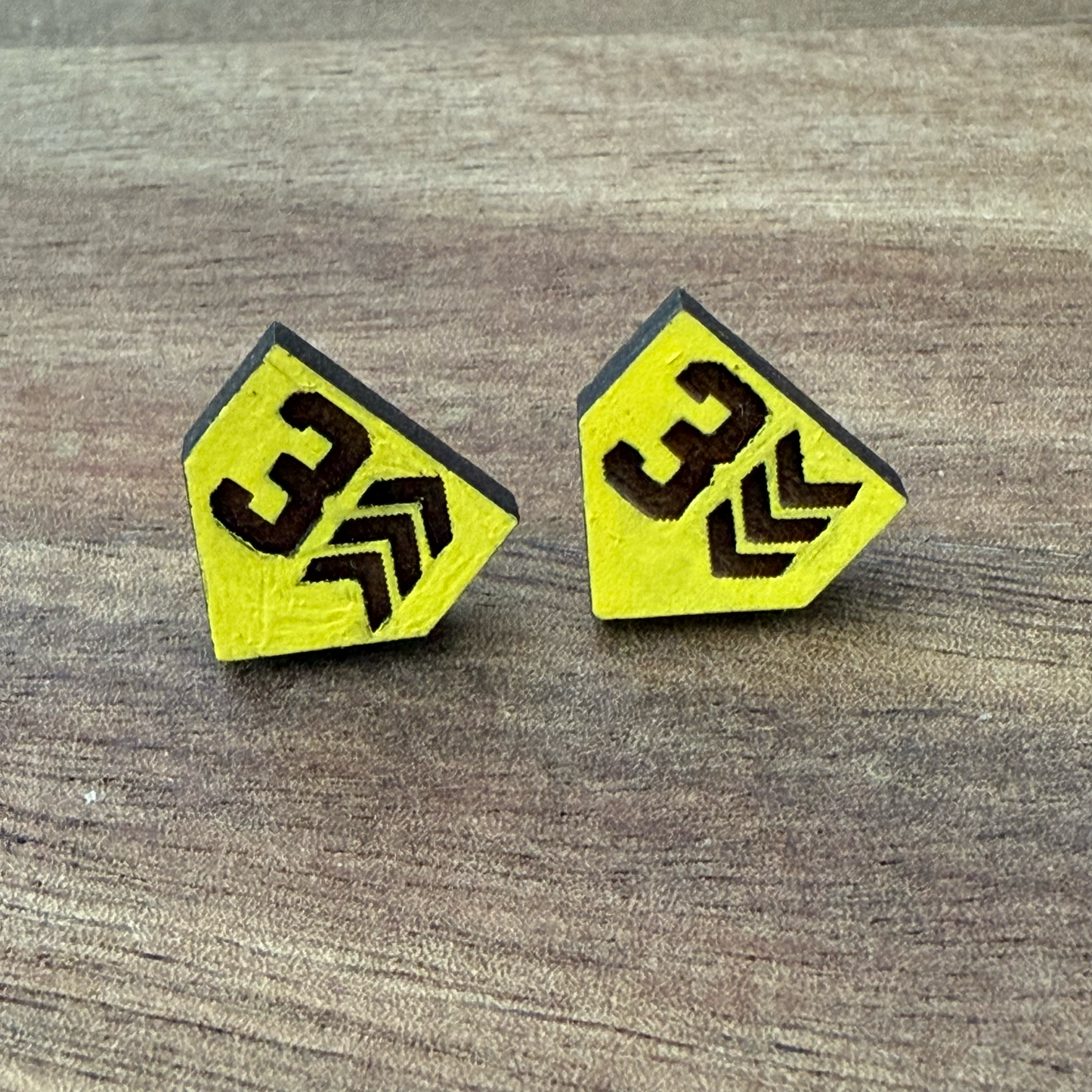 3 up 3 down Softball Stud Earrings