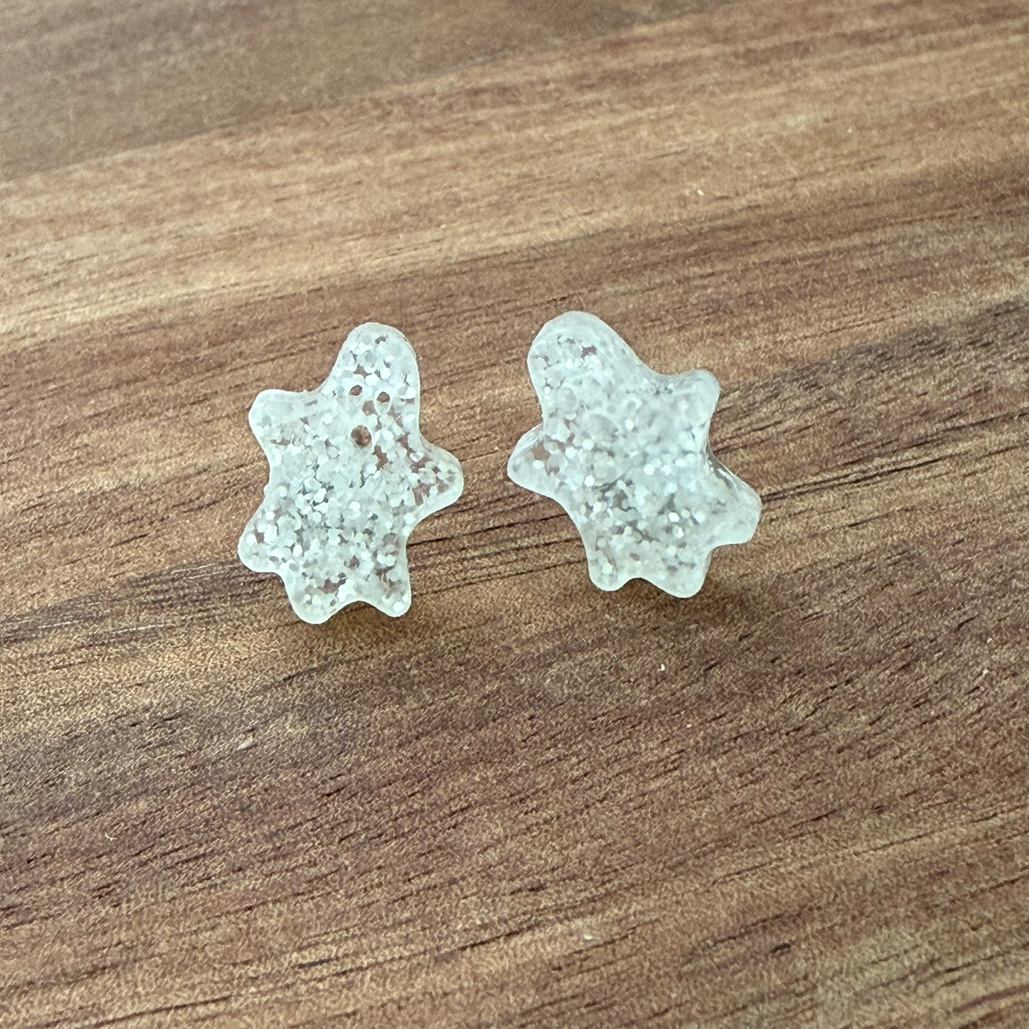 Acrylic Ghost Stud Earrings