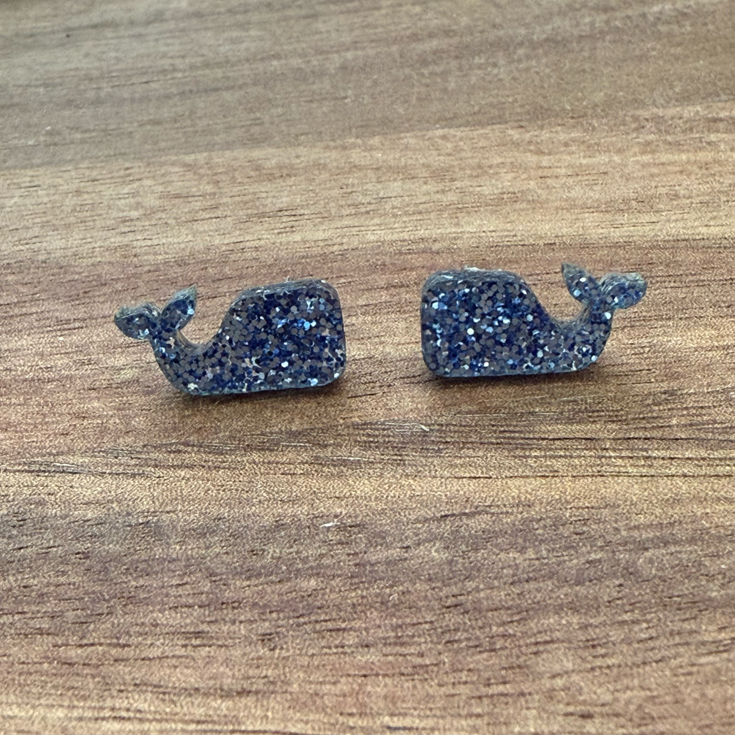 Acrylic Whale Stud Earrings
