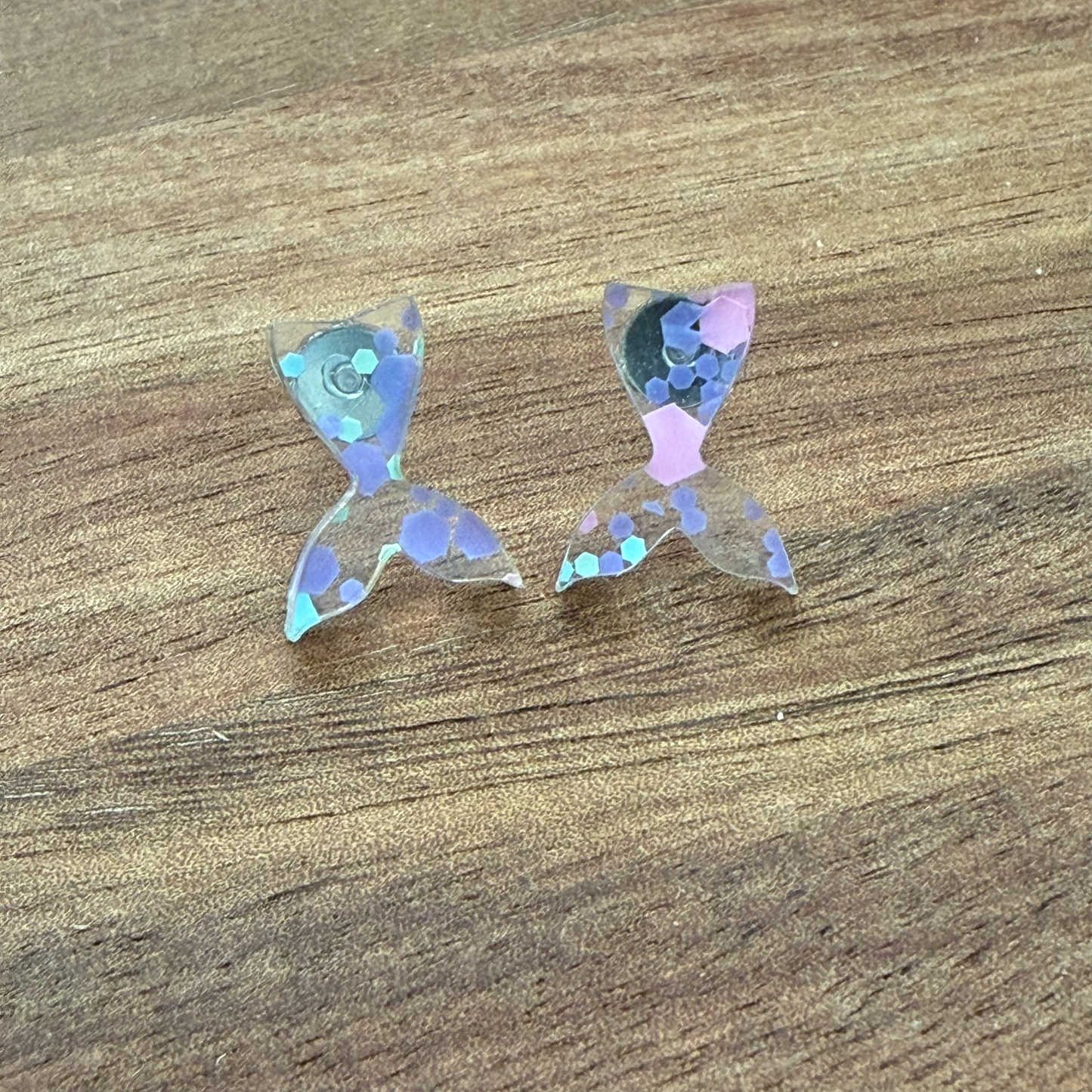Mermaid Tail Acrylic Stud Earrings