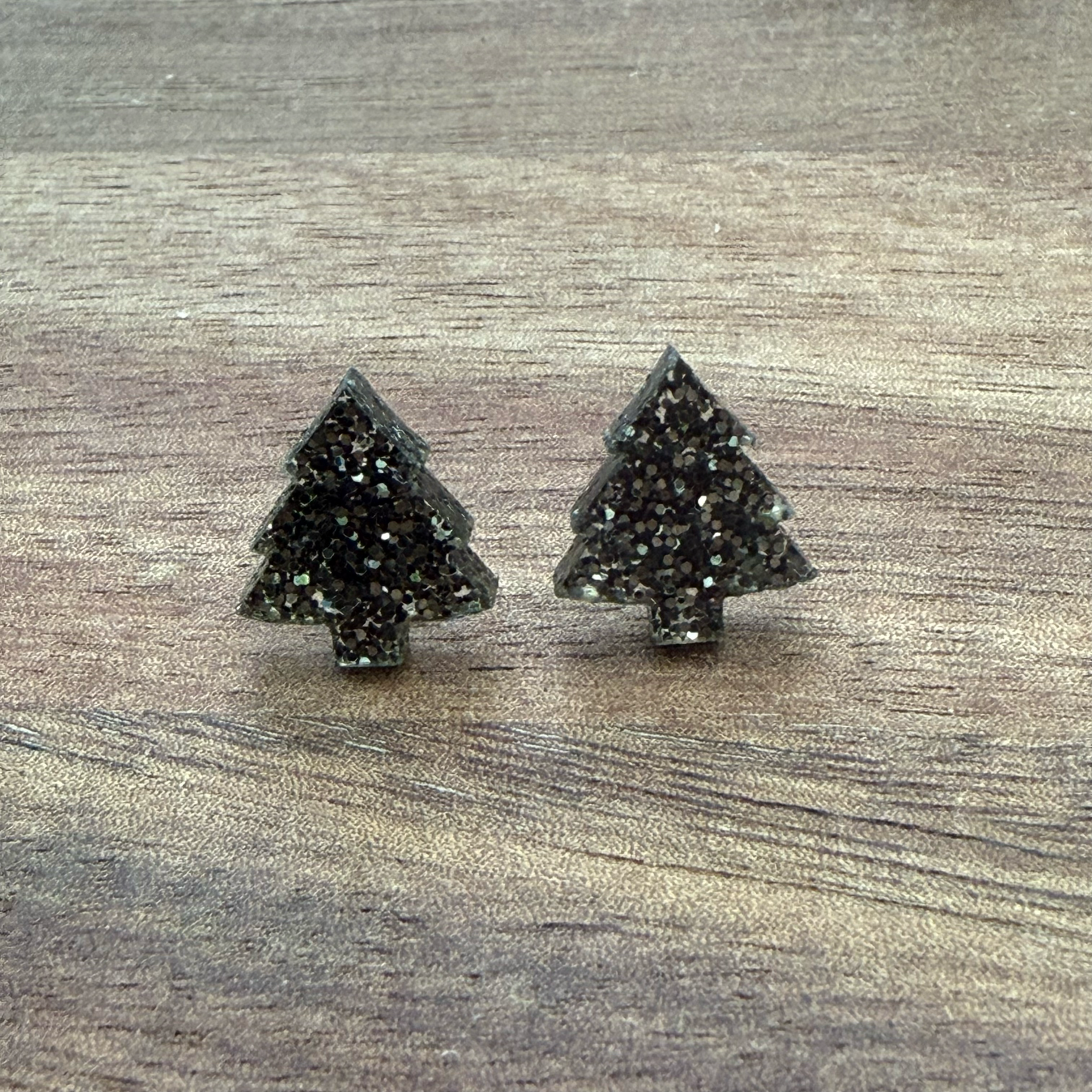 Acrylic Tree Stud Earrings
