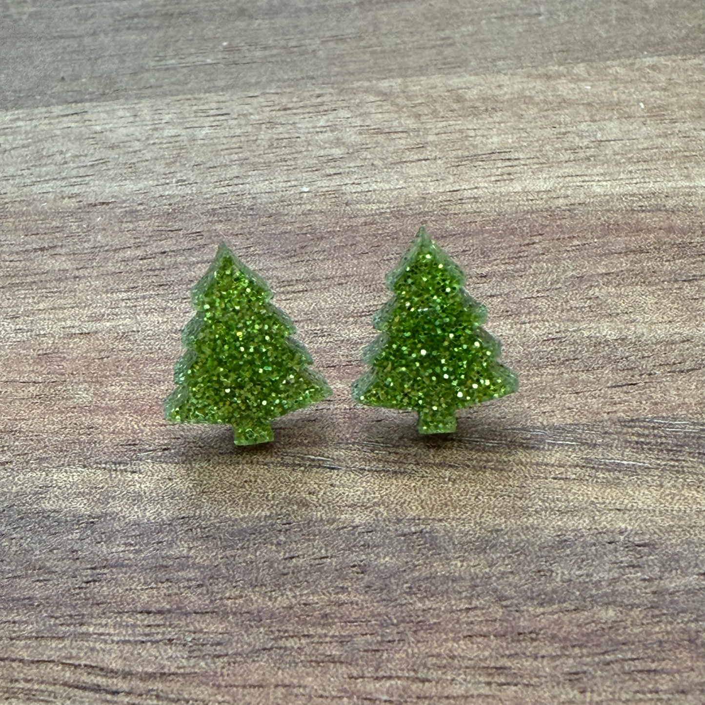 Acrylic Tree Stud Earrings