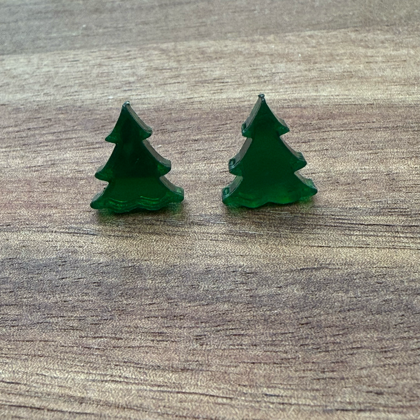 Acrylic Tree Stud Earrings