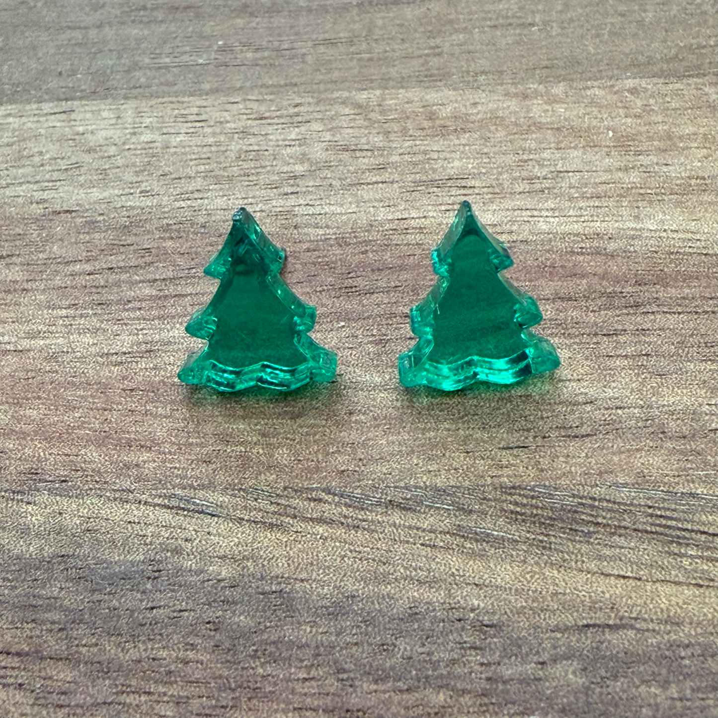 Acrylic Tree Stud Earrings