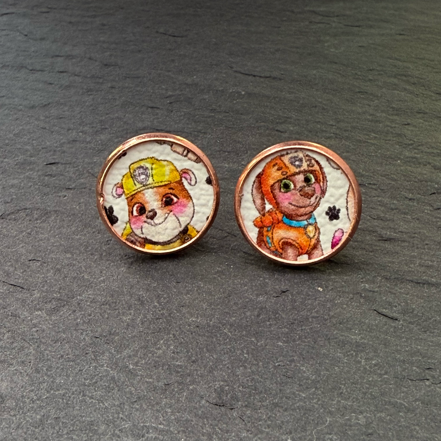 Paw Patrol Circle Stud Earrings