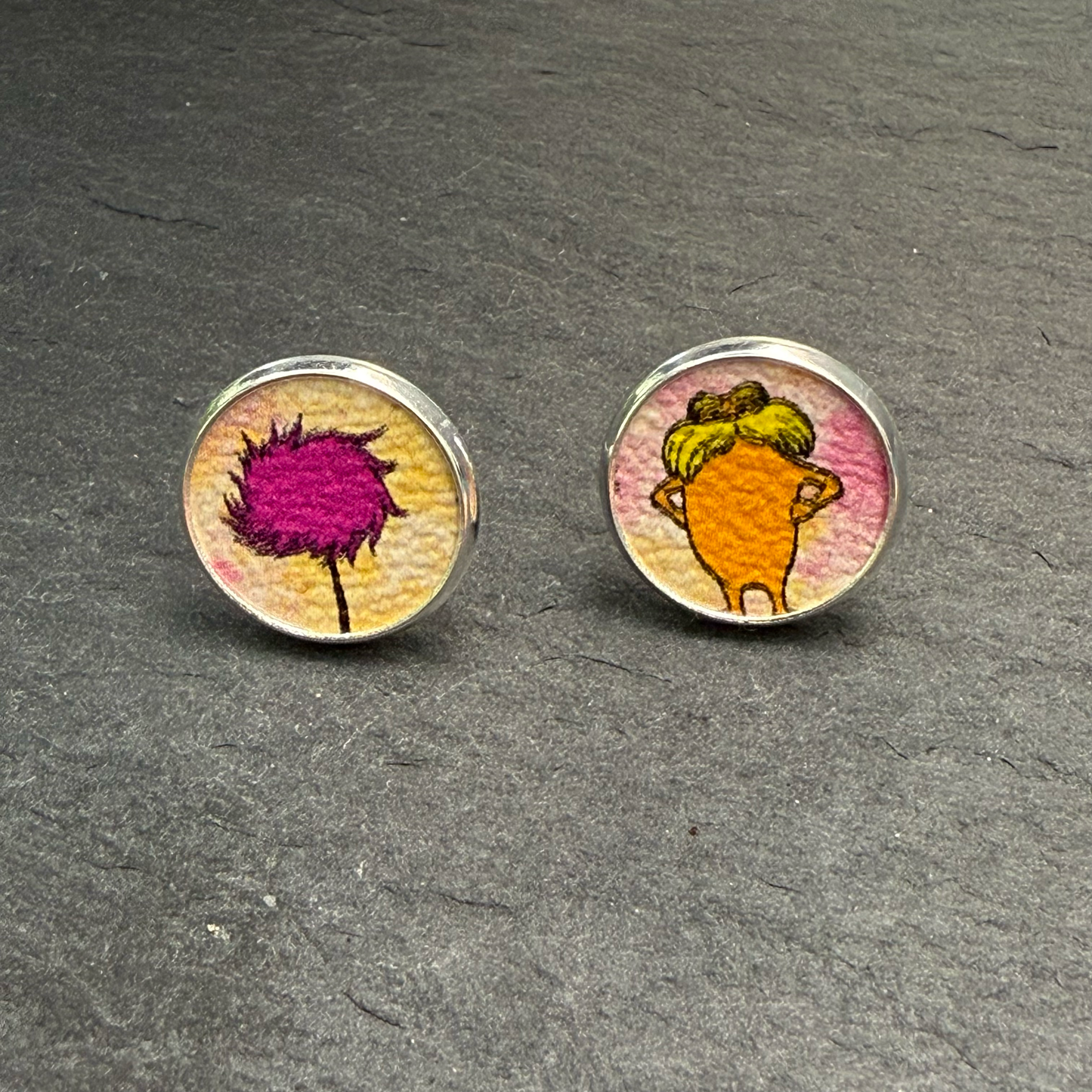 Lorax Circle Stud Earrings