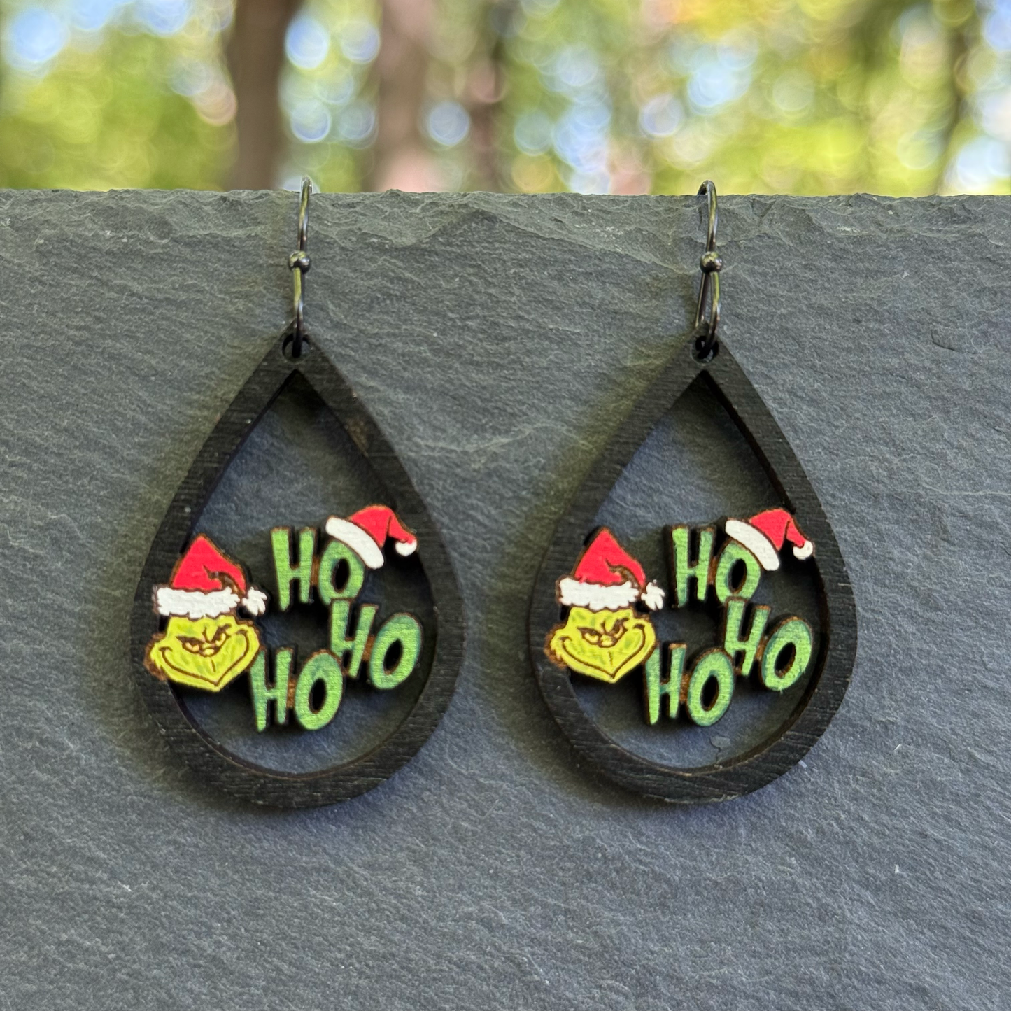Grinch Ho Ho Ho Dangle Earrings