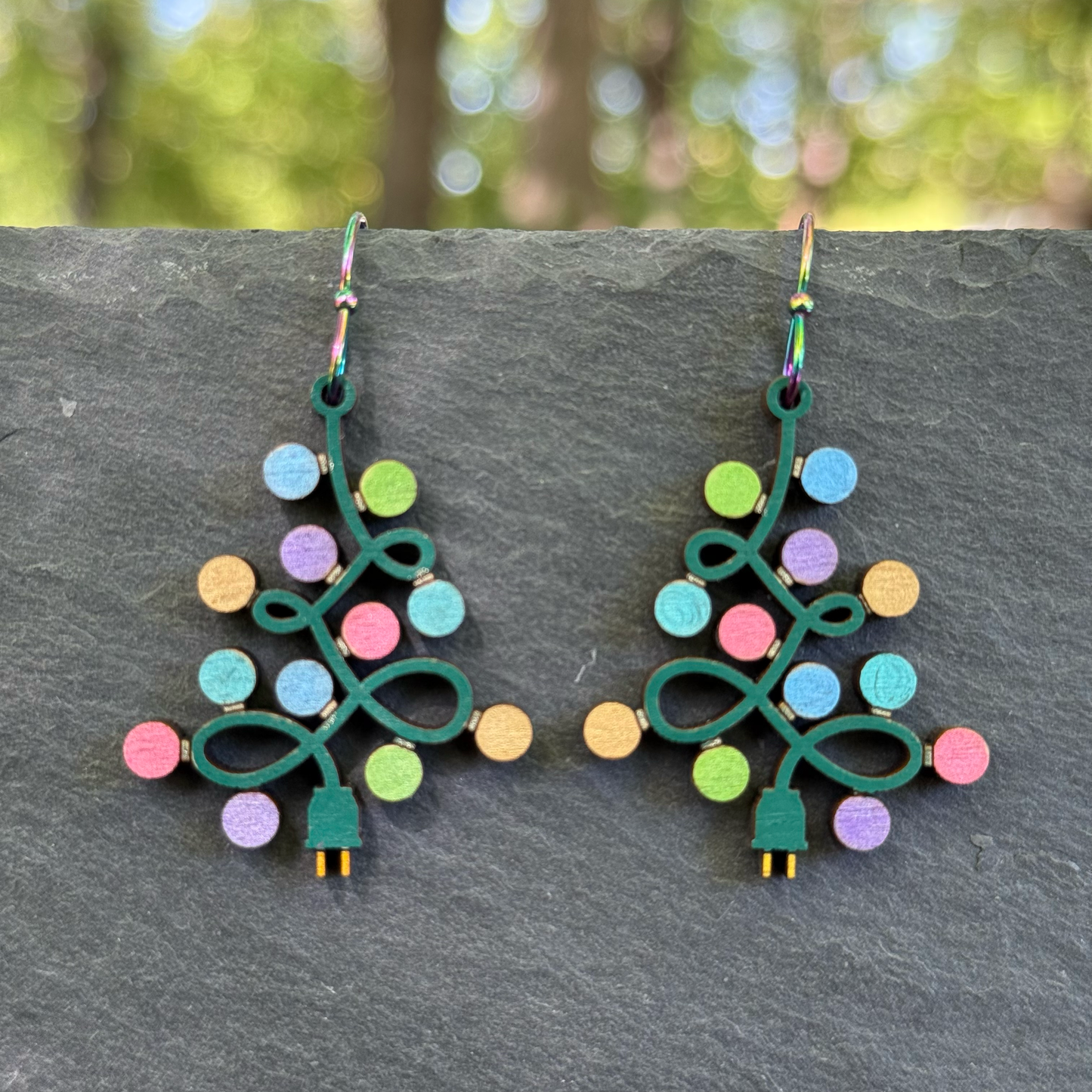 Christmas Light Tangles Drop Dangle Earrings