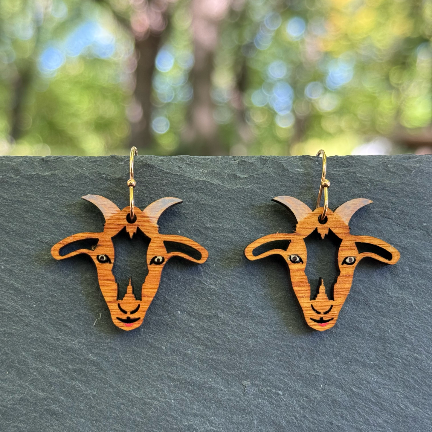 Goat Head (cutout) Drop Dangle Earrings