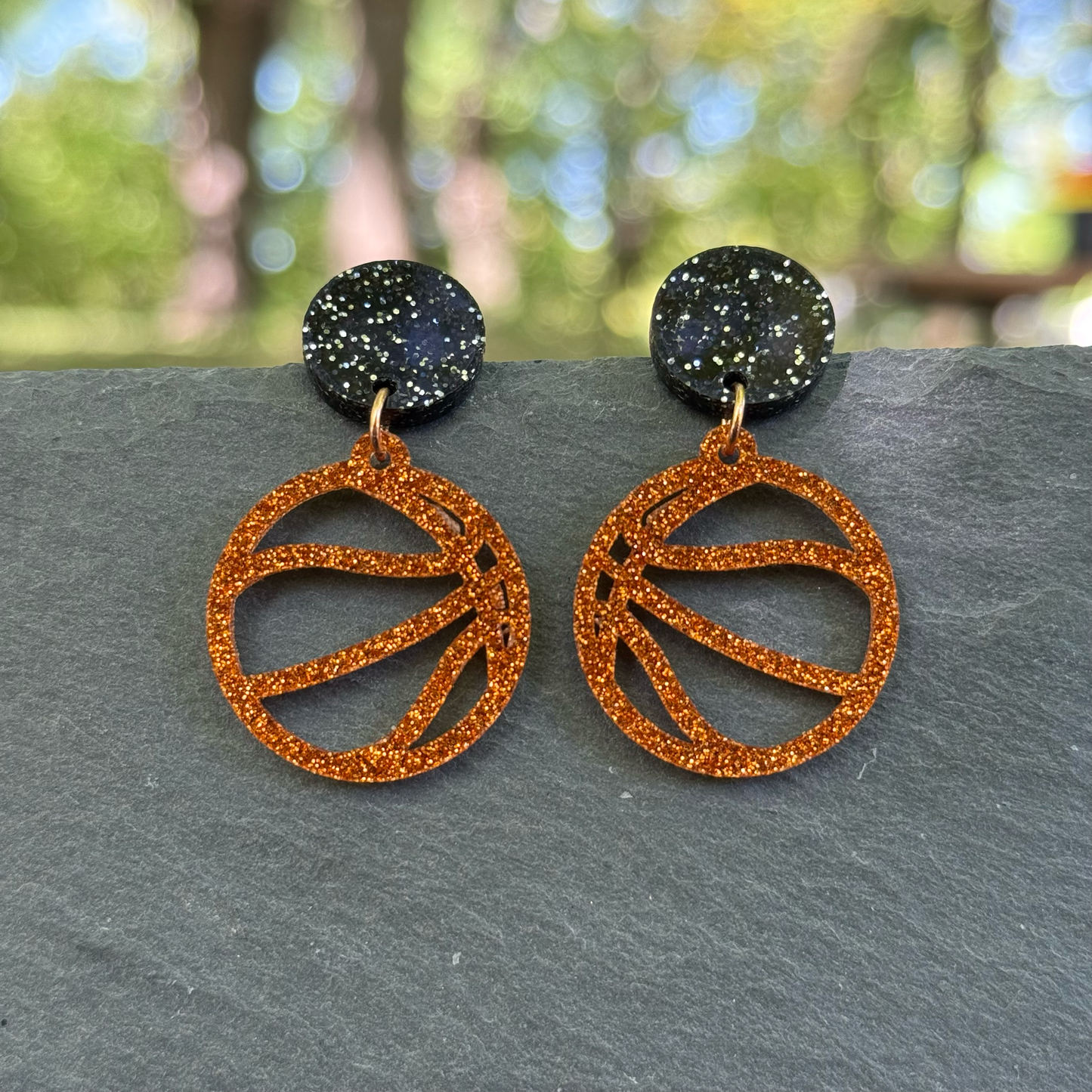 Acrylic Basketball Drop Dangle Earrings