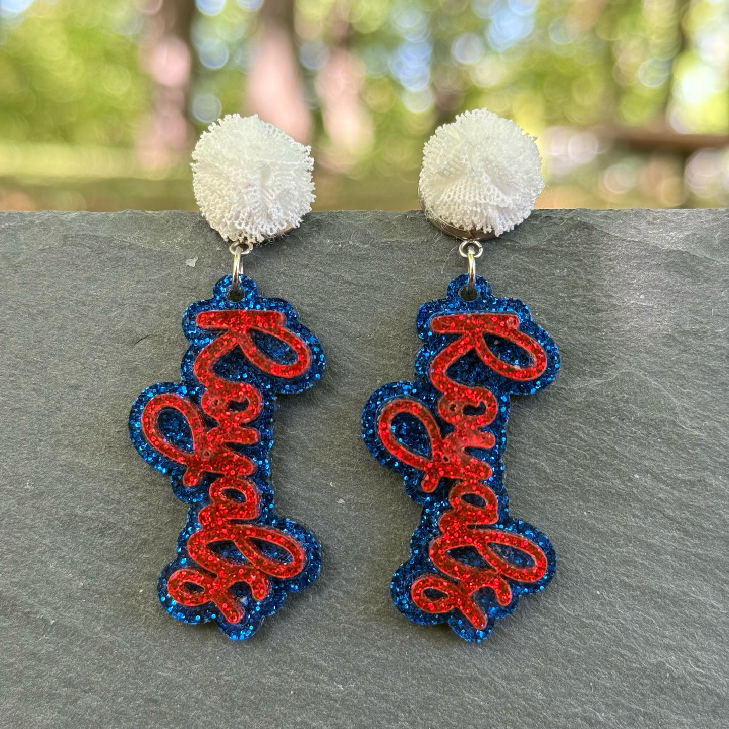 Royals Acrylic Drop Dangle Earrings