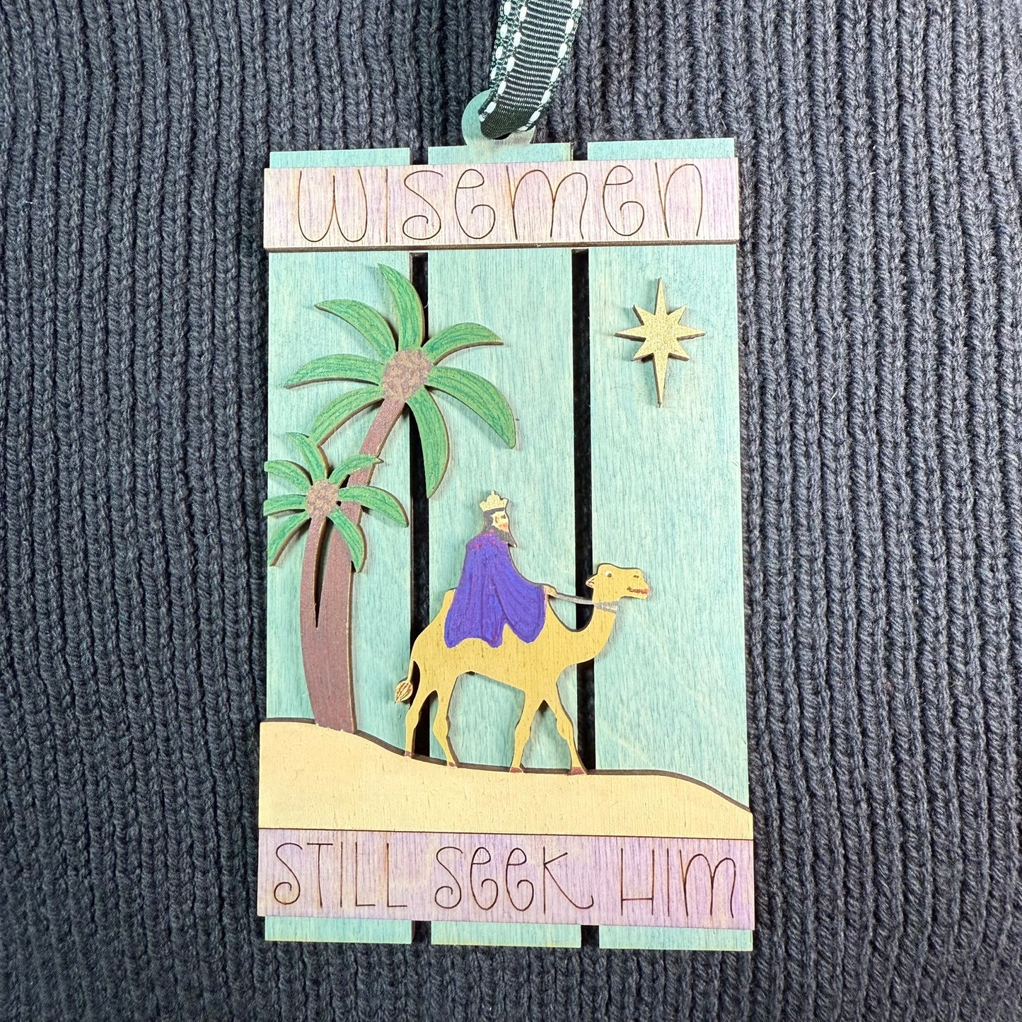 Wisemen Pallet Layered Wood Ornament