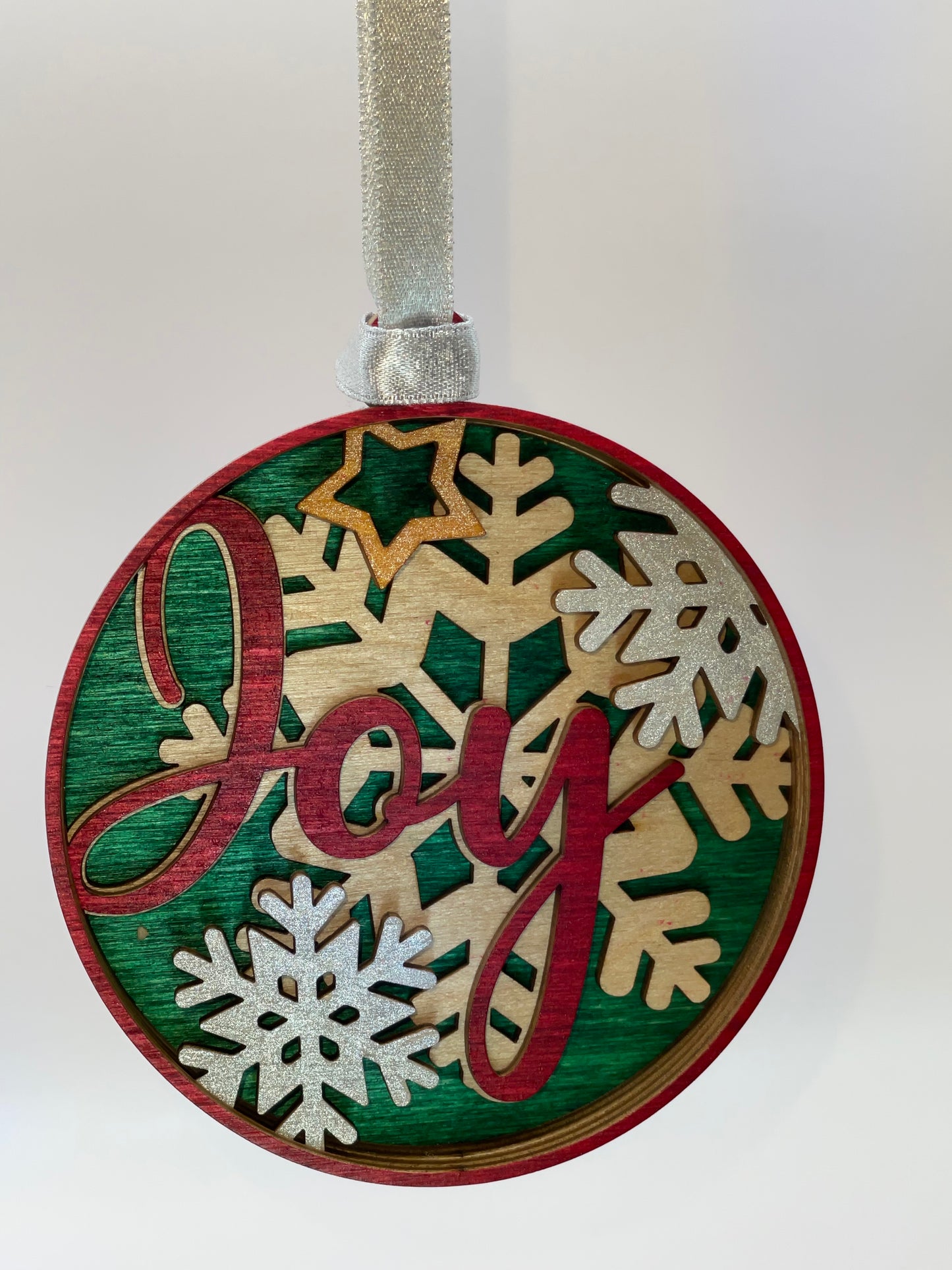 Joy Multi - Layered Wood Ornament