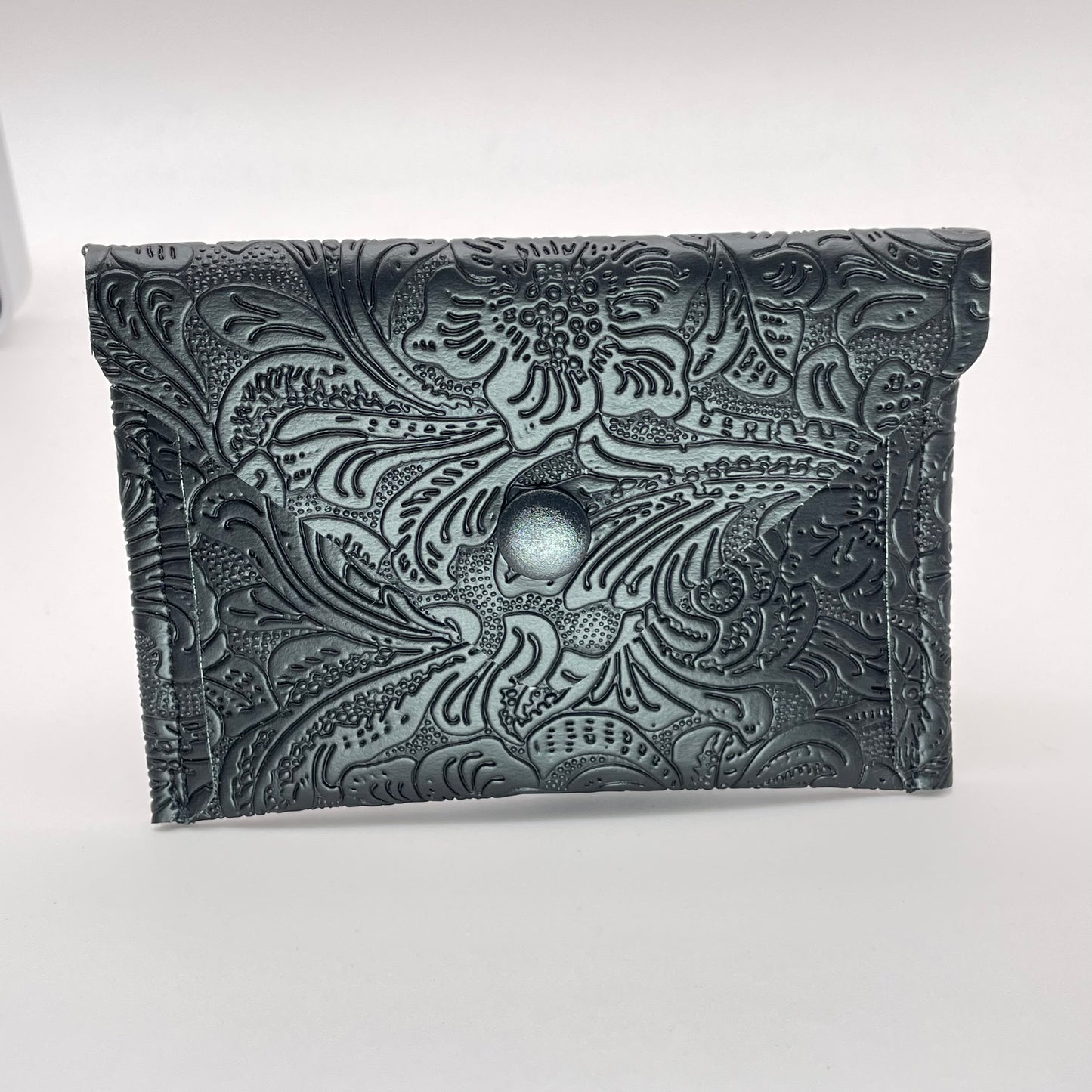Black Embossed Card Wallet