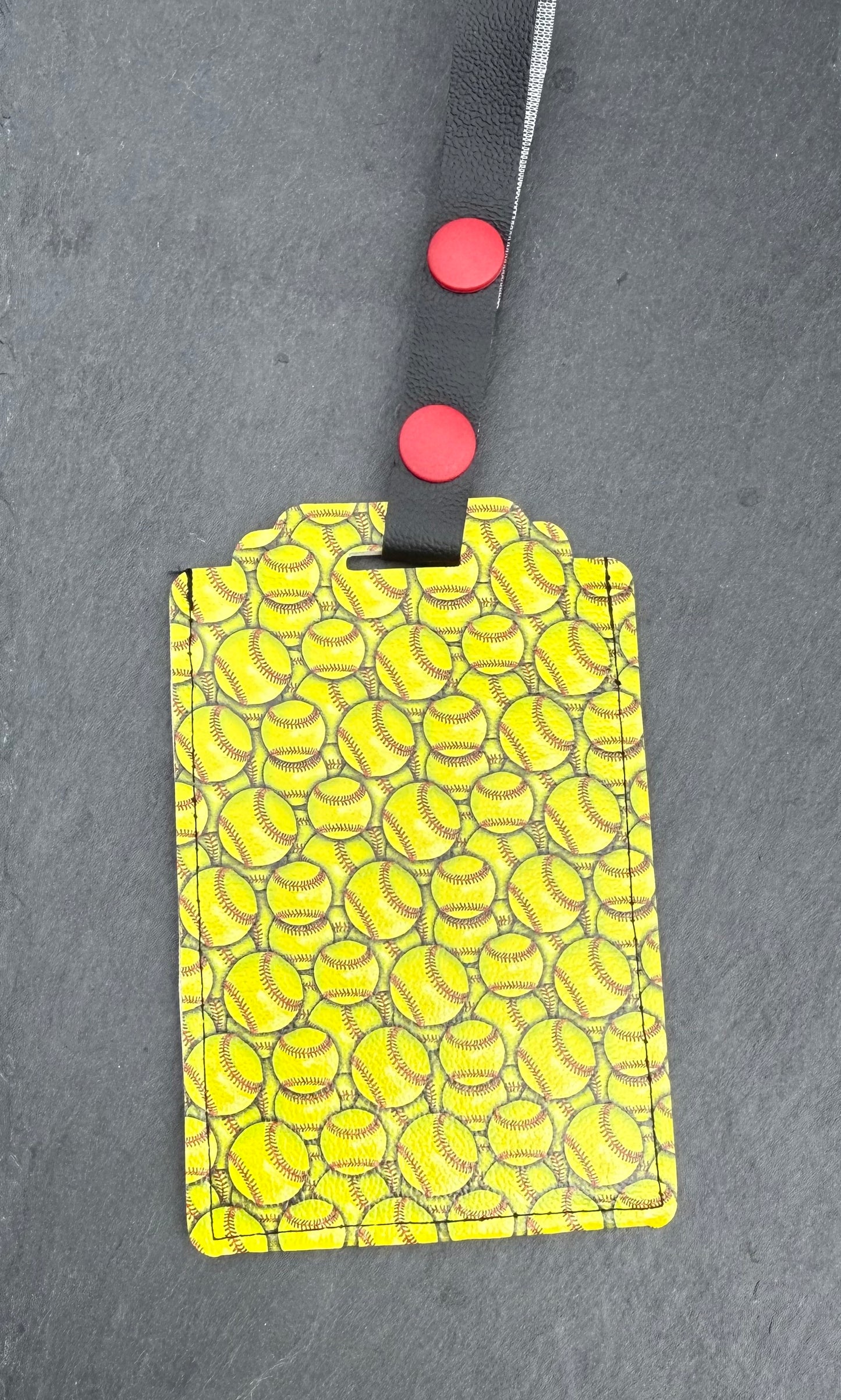 Softball Luggage Tag