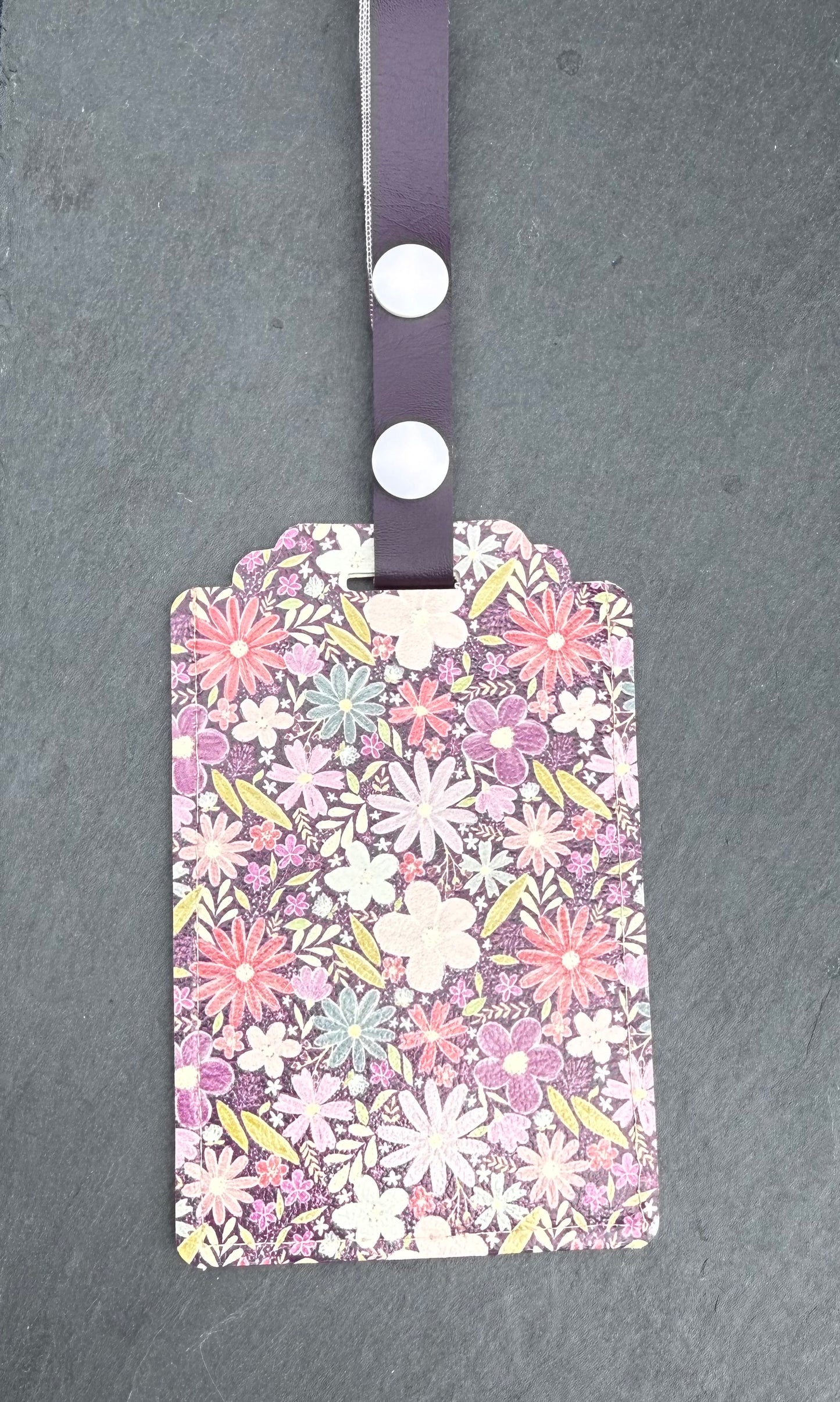 Purple Petals Luggage Tag