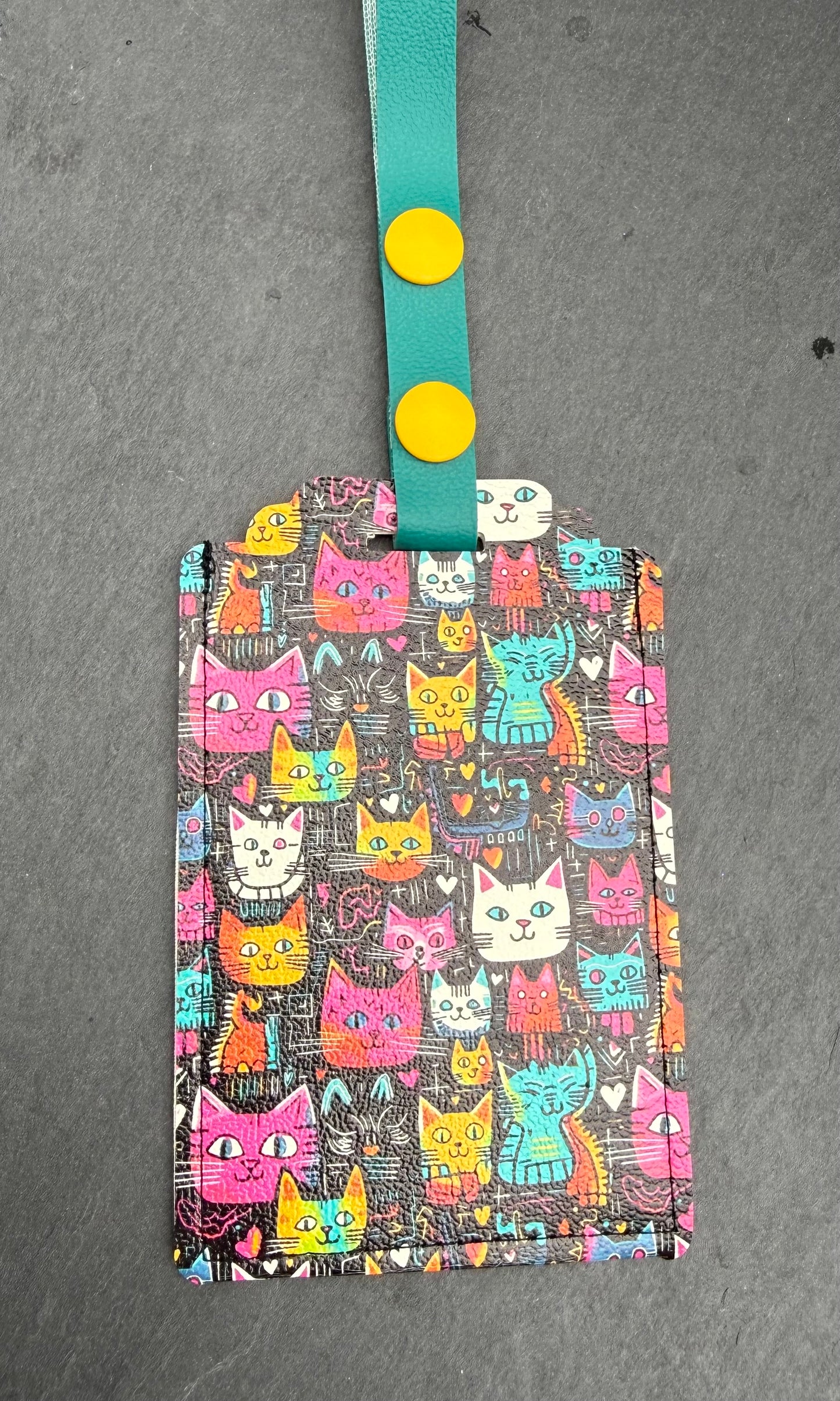 Cat Disco Luggage Tag
