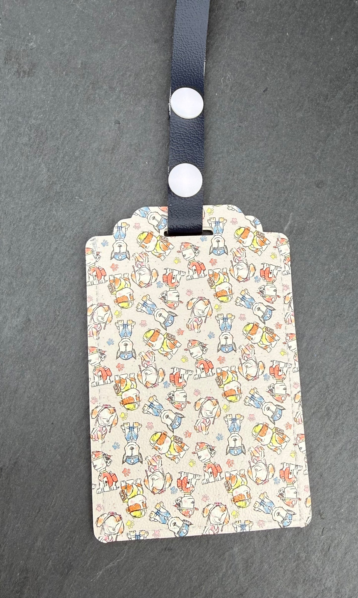 Sketched Paw Patrol Pups Luggage Tag