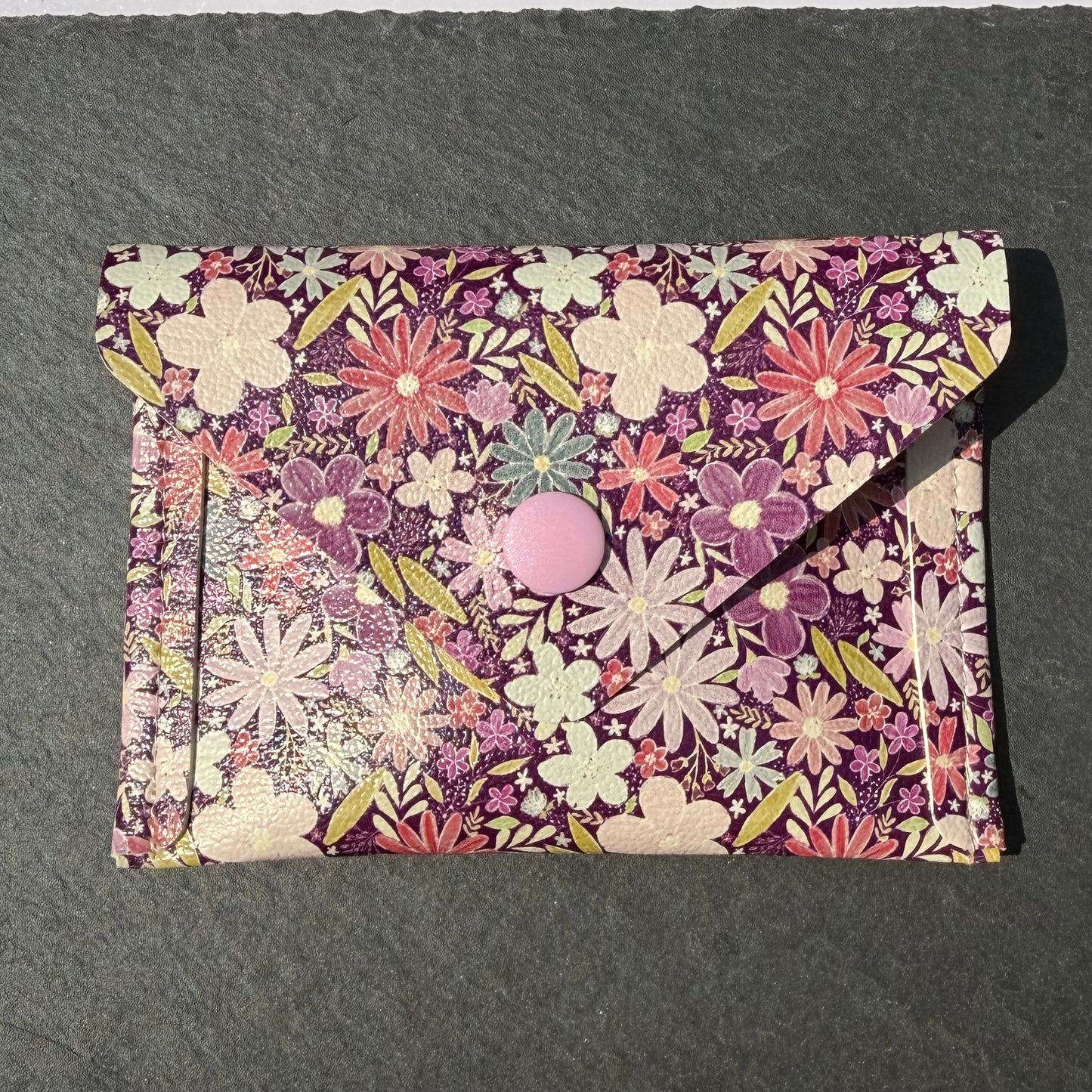 Purple Petals Card Wallet