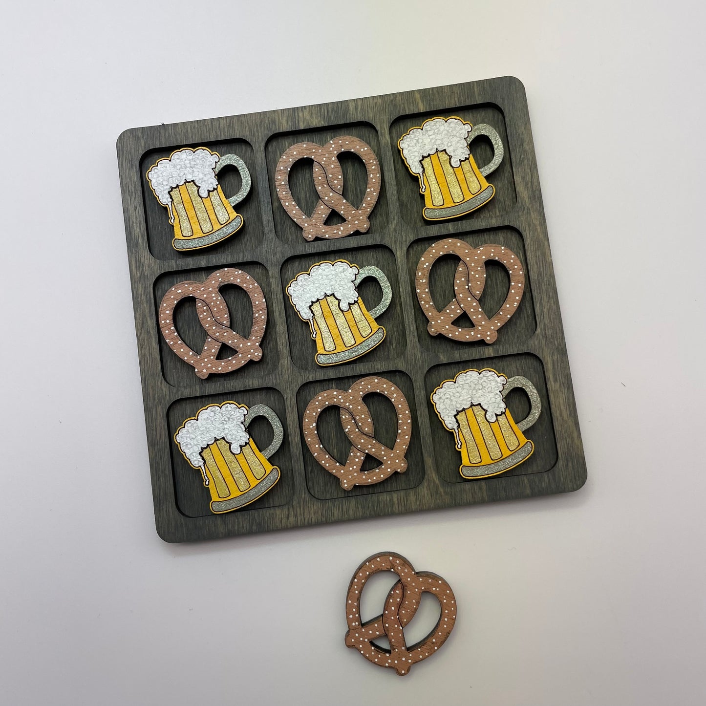 Beer & Pretzels Tic Tac Toe Game