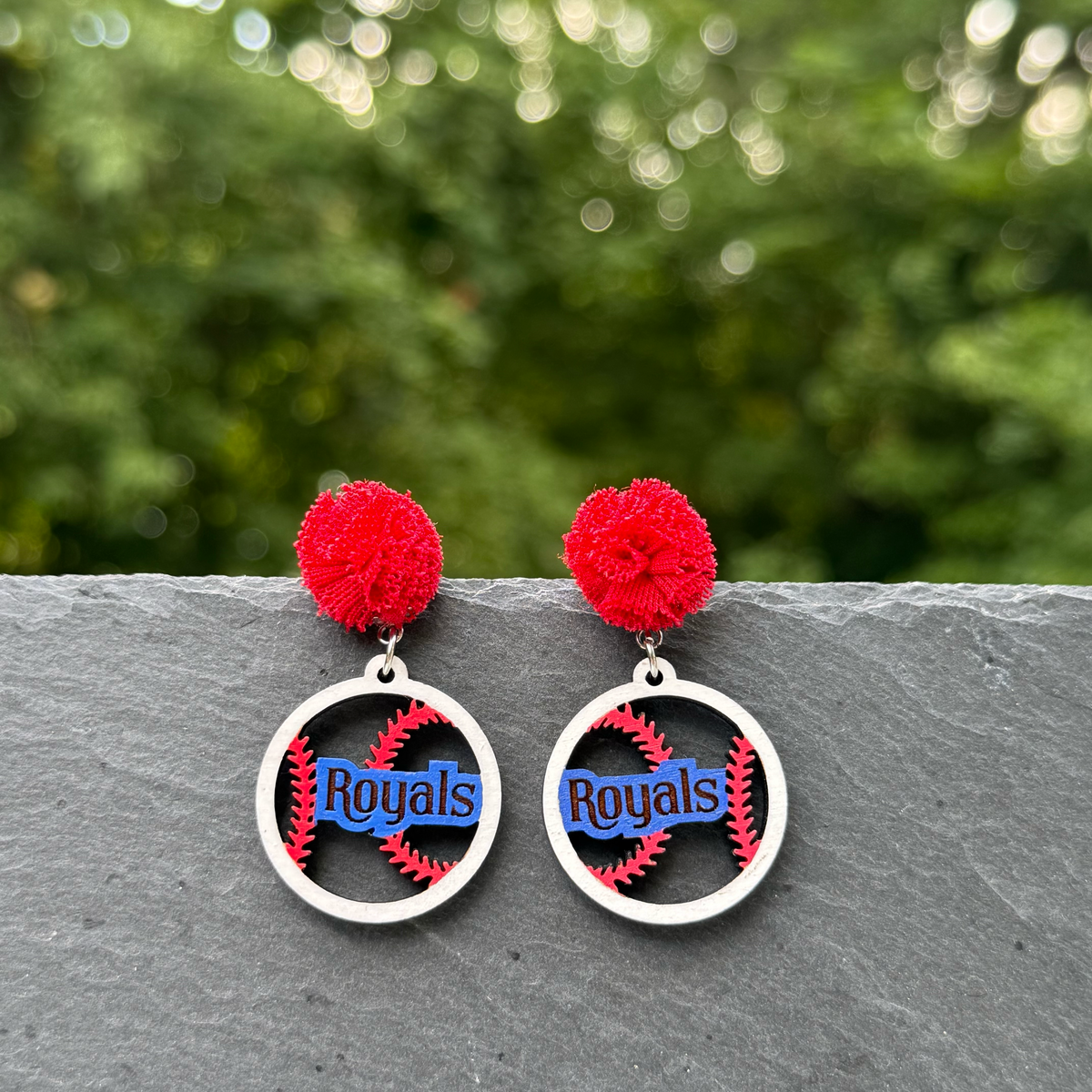 Baseball (small) Drop Dangle Earrings