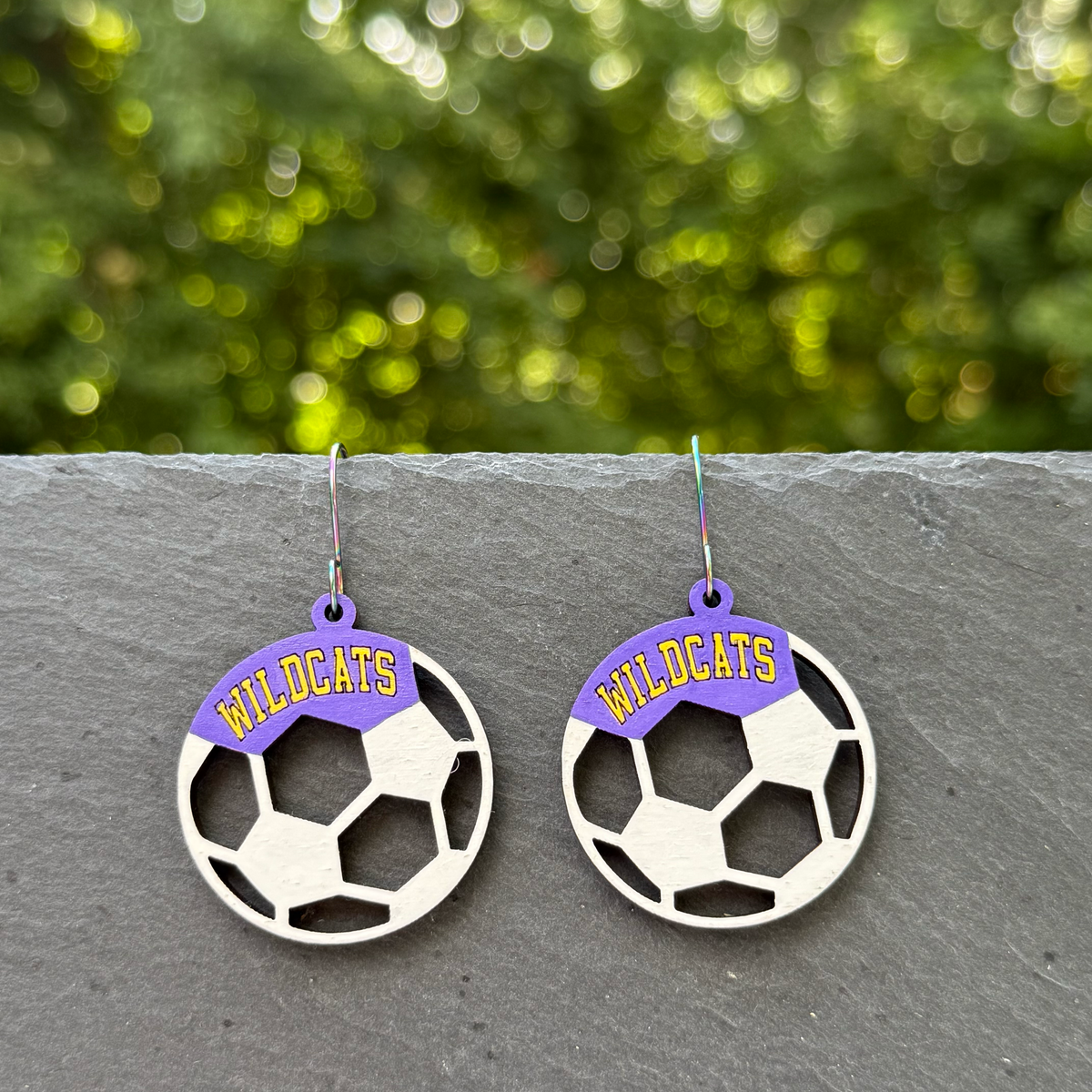 Wildcats Soccer Drop Dangle Earrings