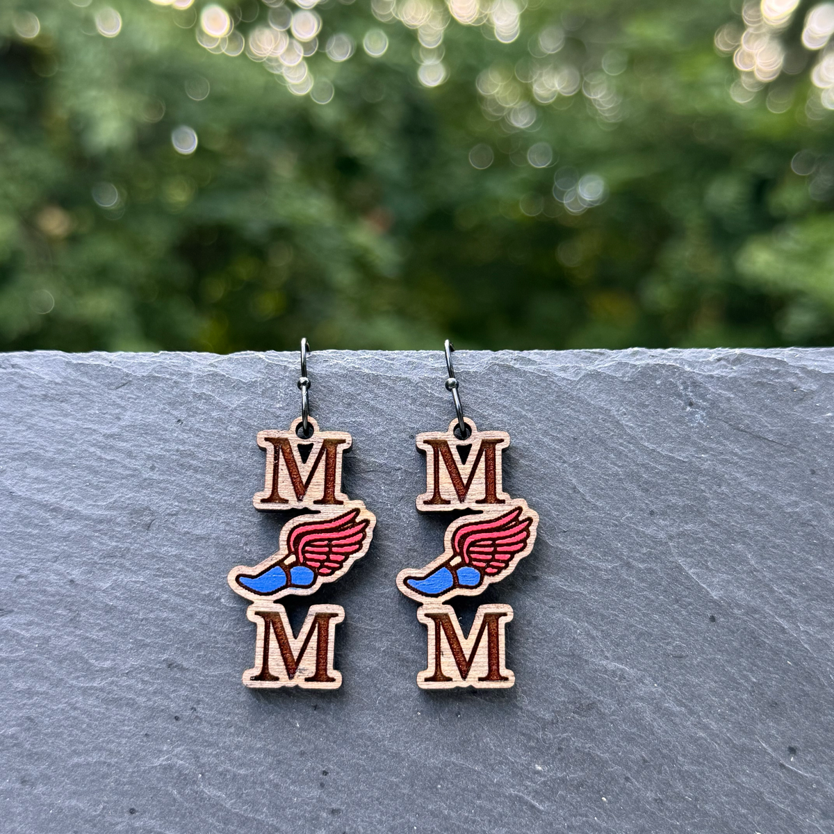 Track MOM Drop Dangle Earrings