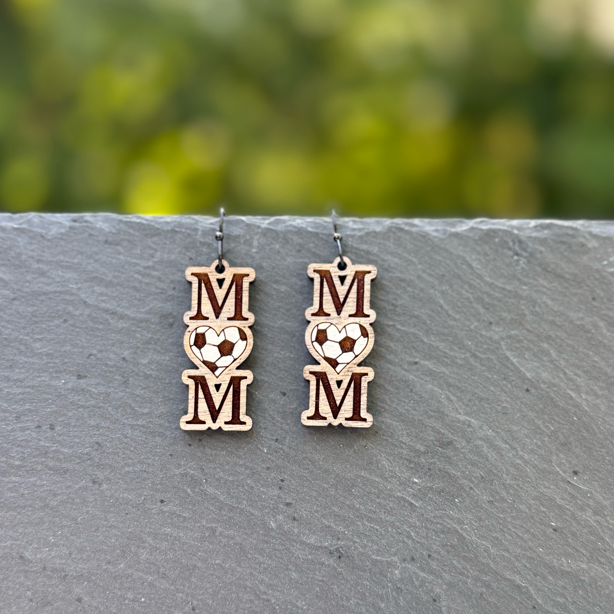 Soccer MOM (heart) Drop Dangle Earrings
