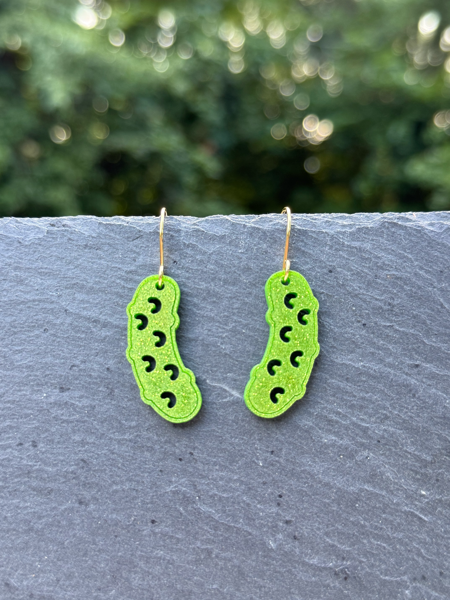 Pickle Acrylic Drop Dangle Earrings