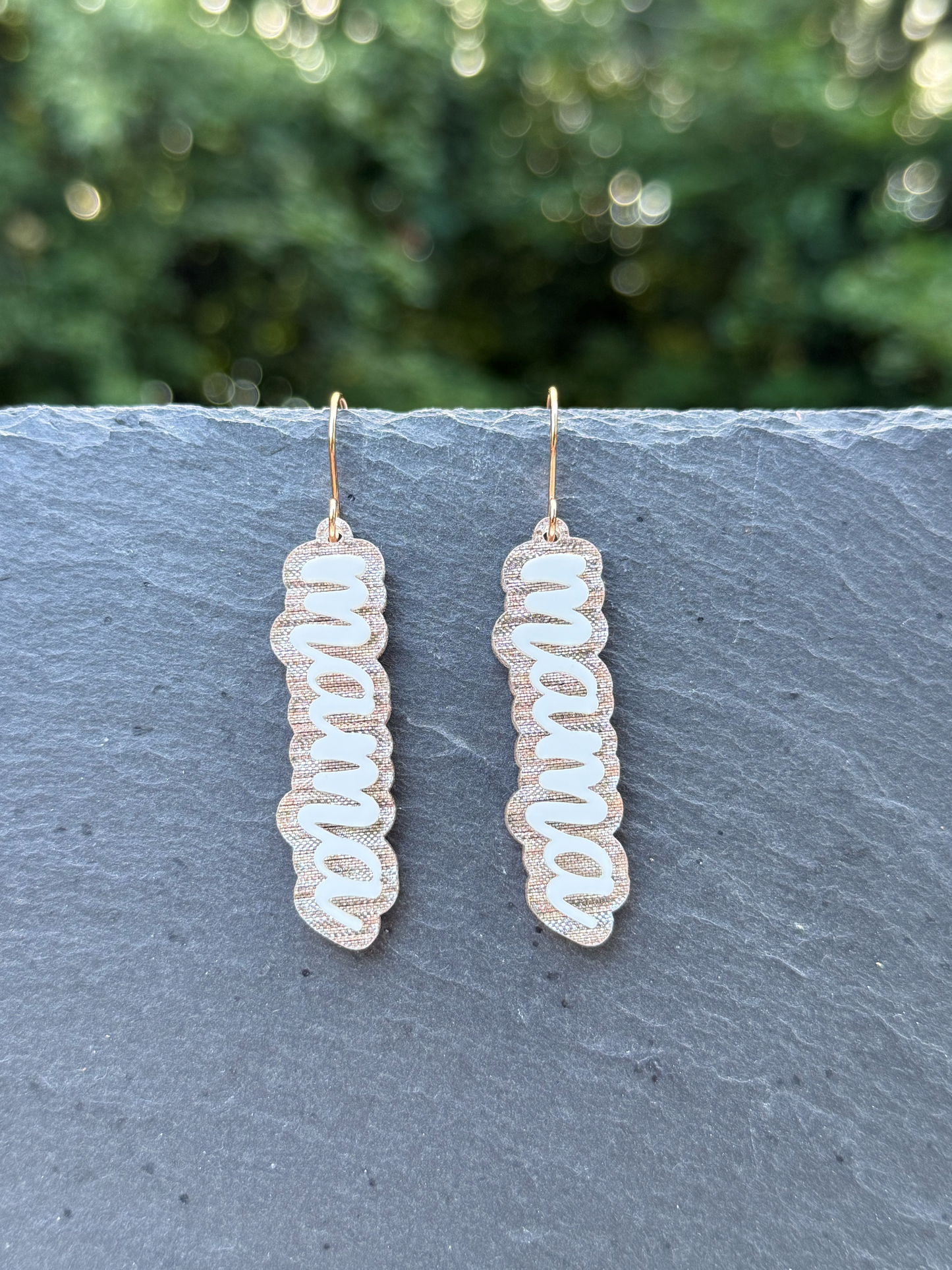 Mama Acrylic Drop Dangle Earrings