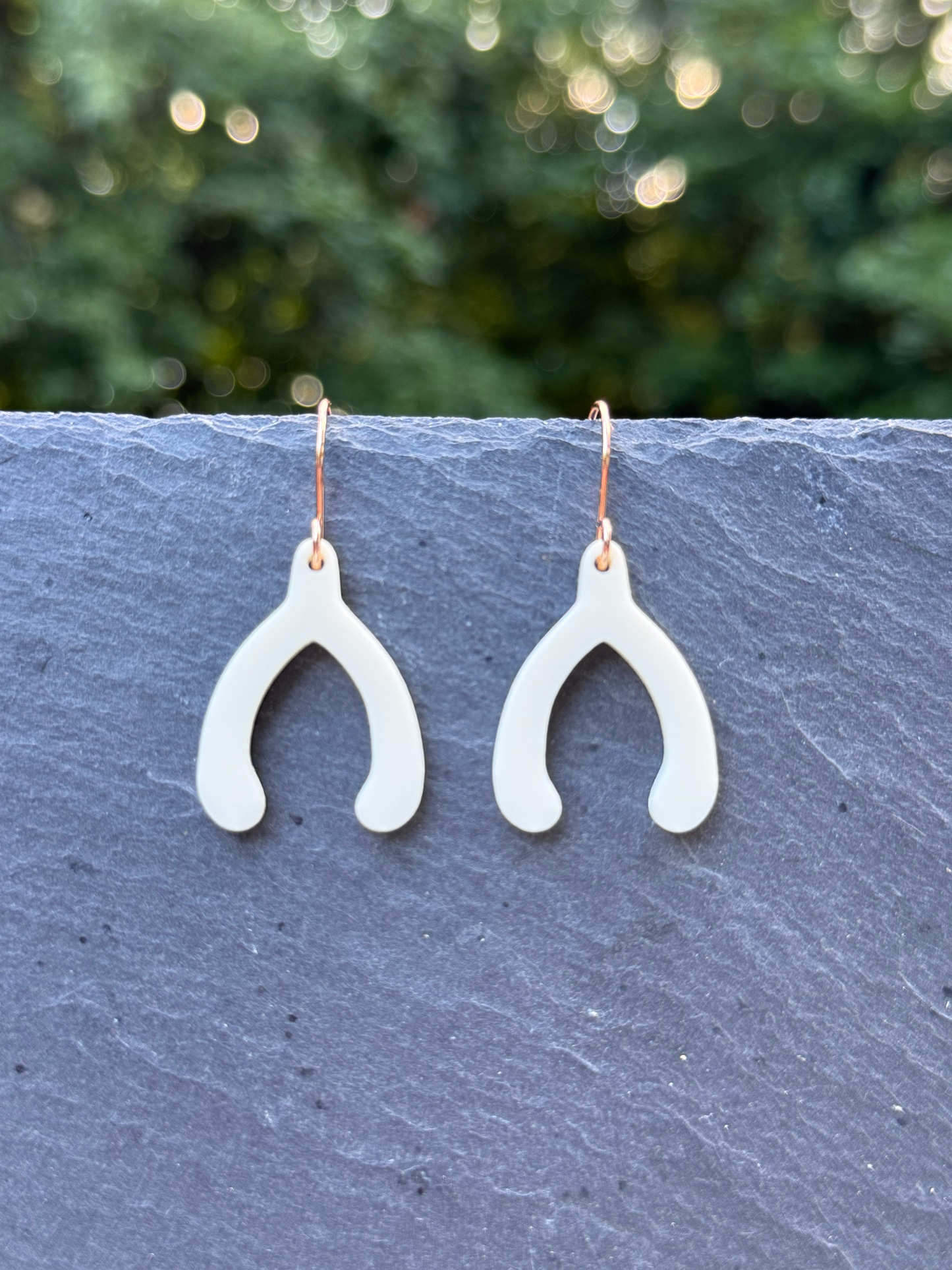 Wishbone Acrylic Drop Dangle Earrings