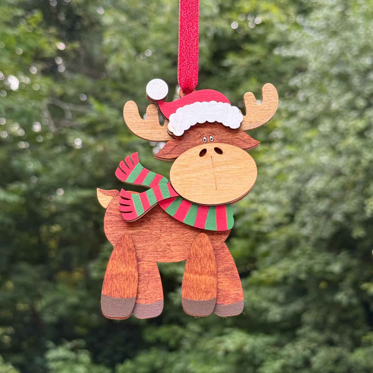 Reindeer Layered Wood Ornament