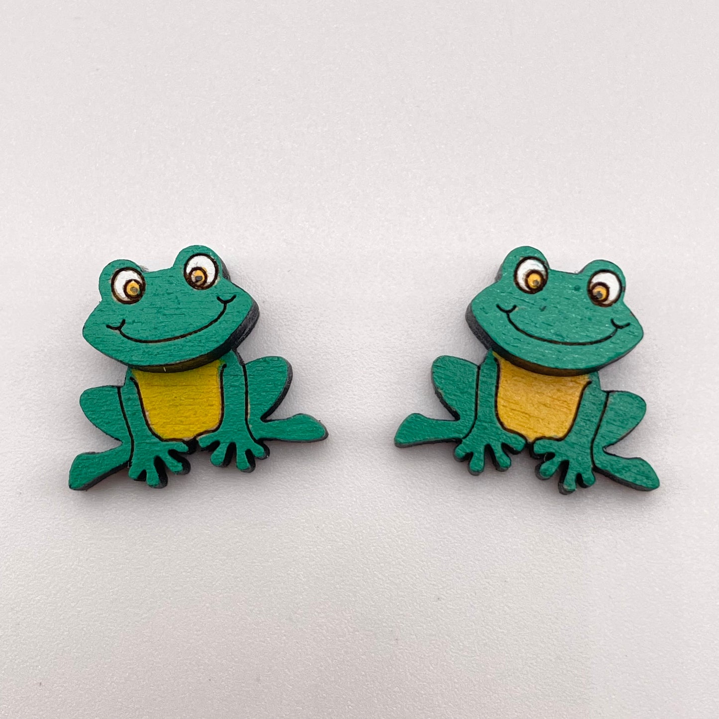3D Frog Stud Earrings