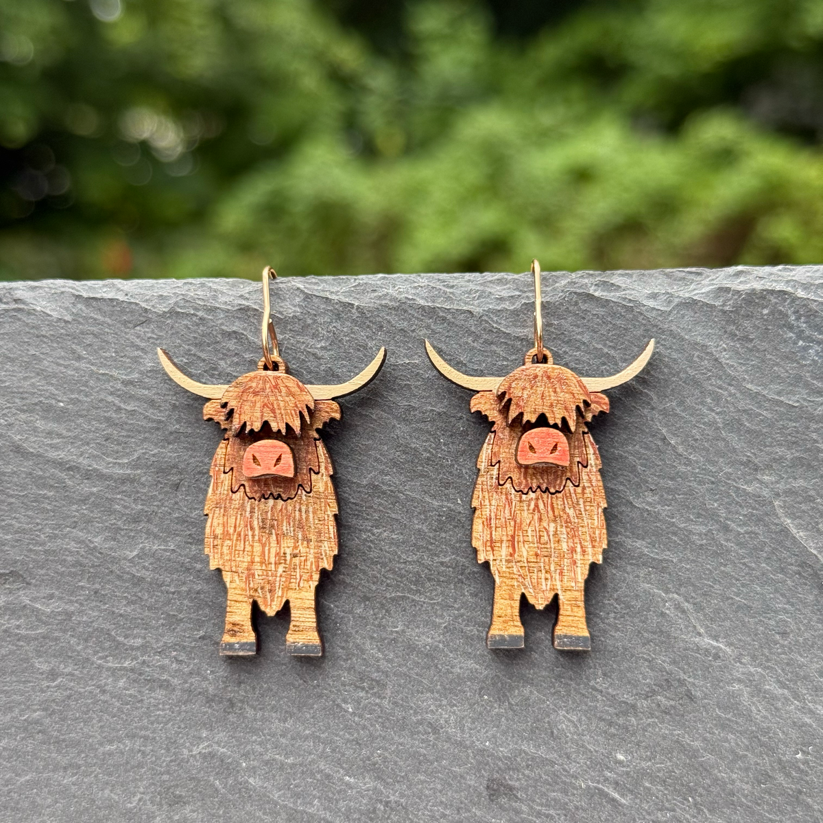 Highland Cow 3D Drop Dangle Earrings