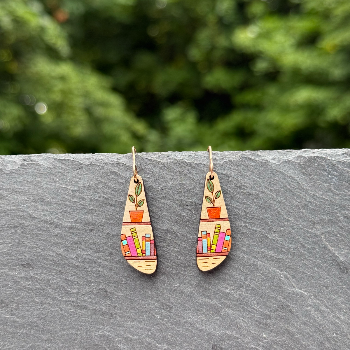Book Petal Drop Dangle Earrings